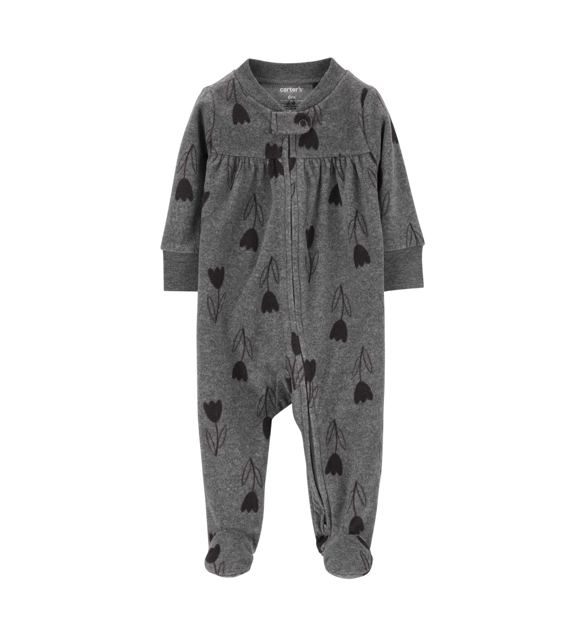 Baby Girls Printed Footie Pajamas
