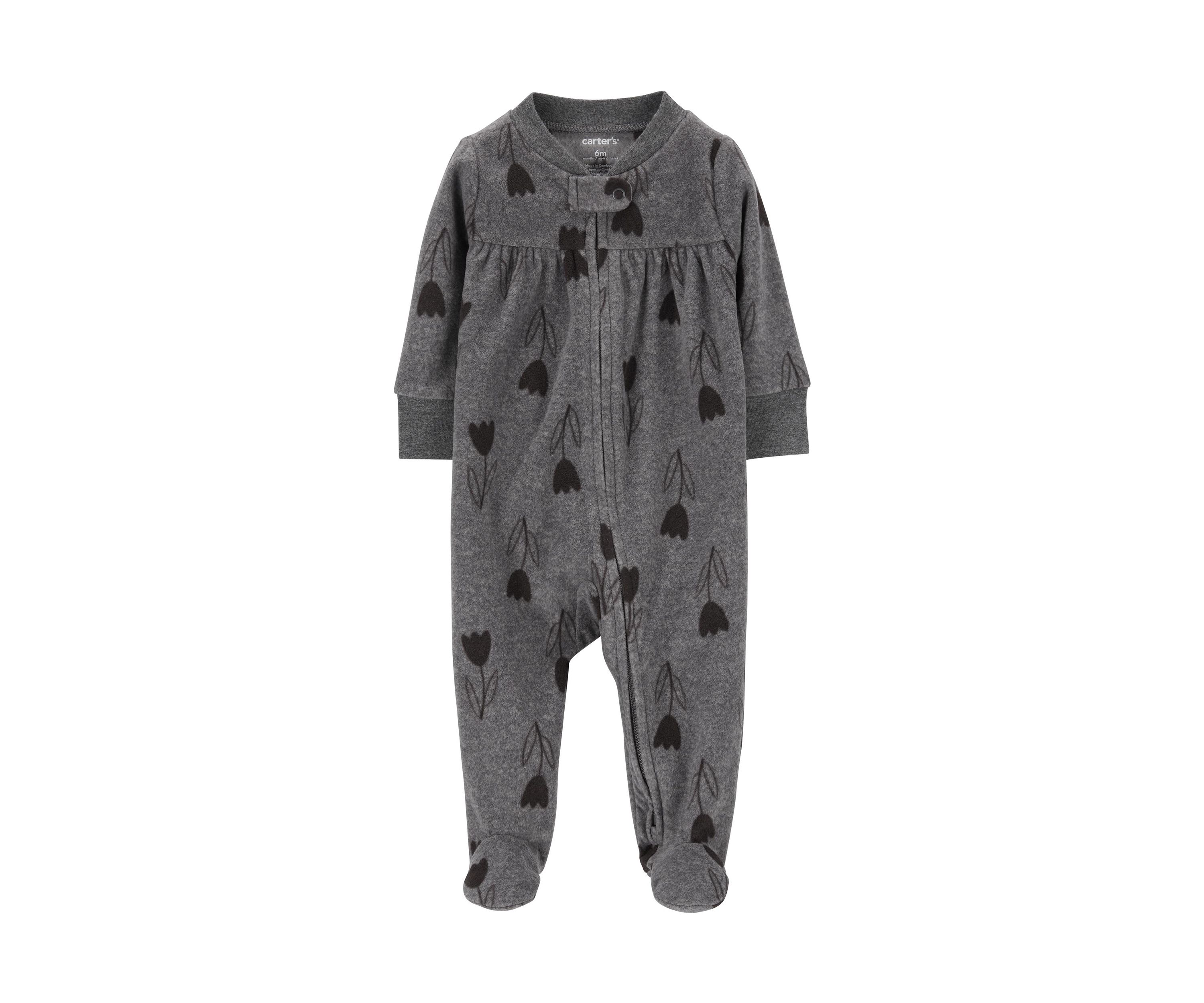 Baby Girls Printed Footie Pajamas