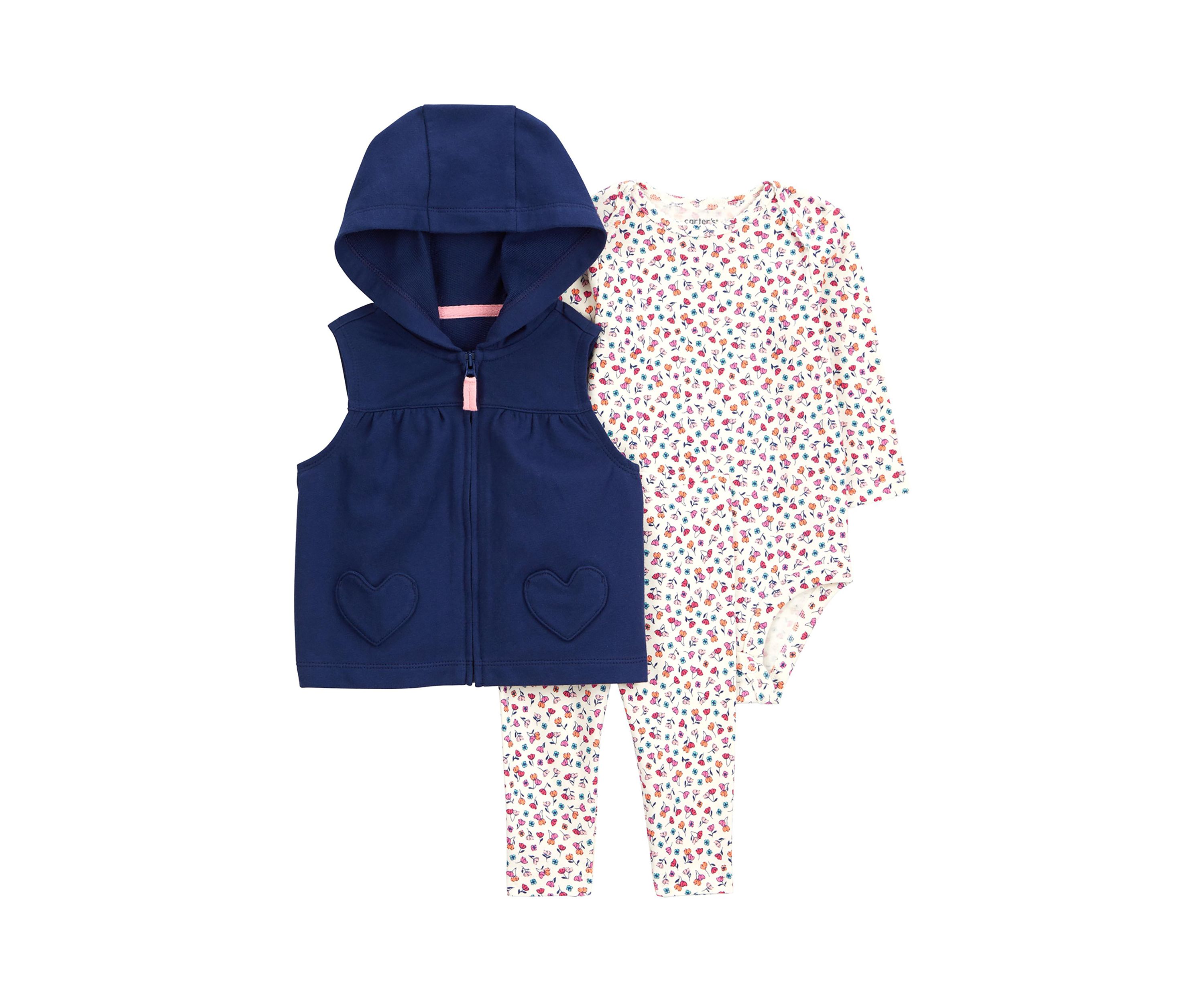Baby Girls 3 Piece Vest Set
