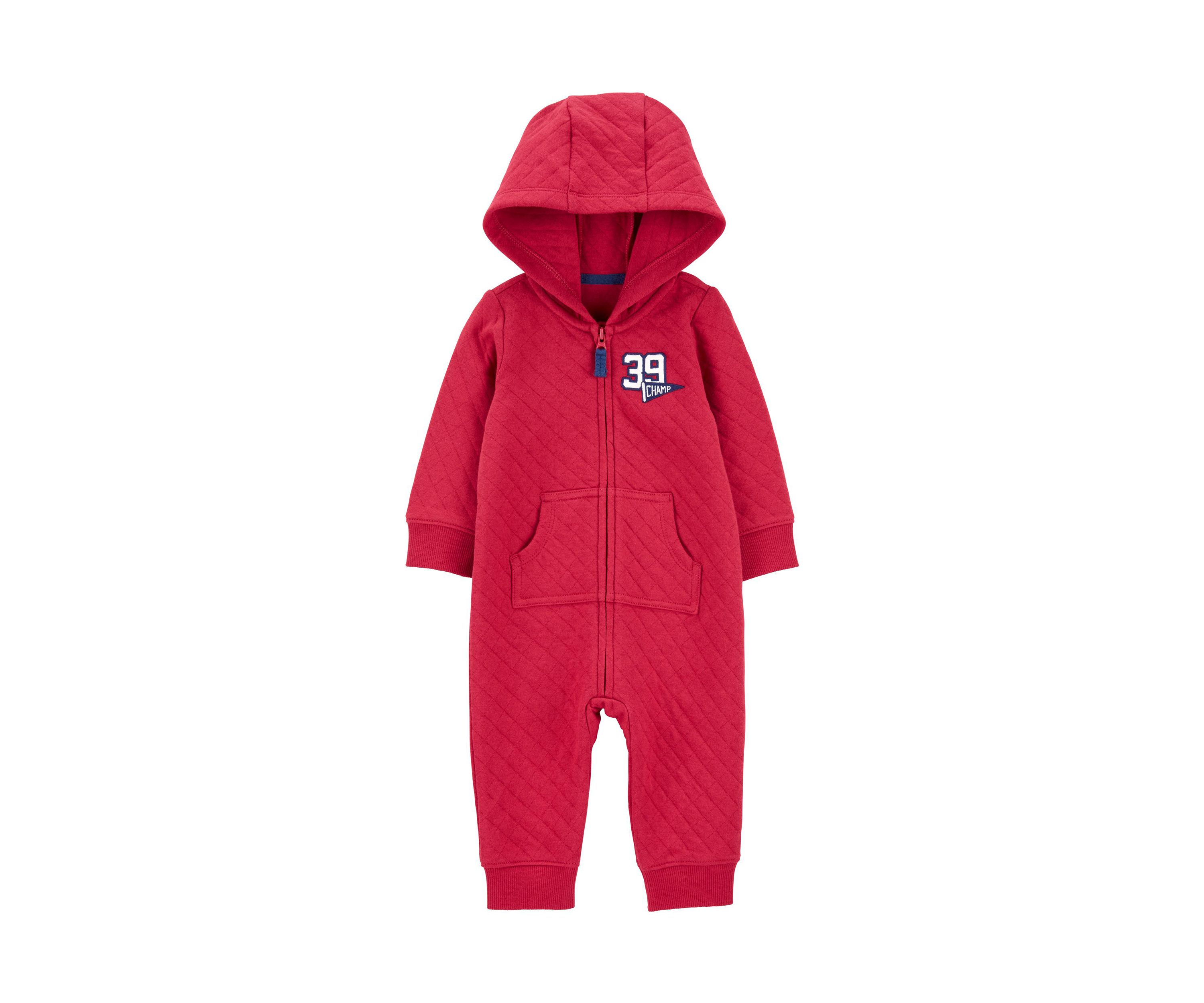 Baby Boys Quilted Double Knit Jumpsuit