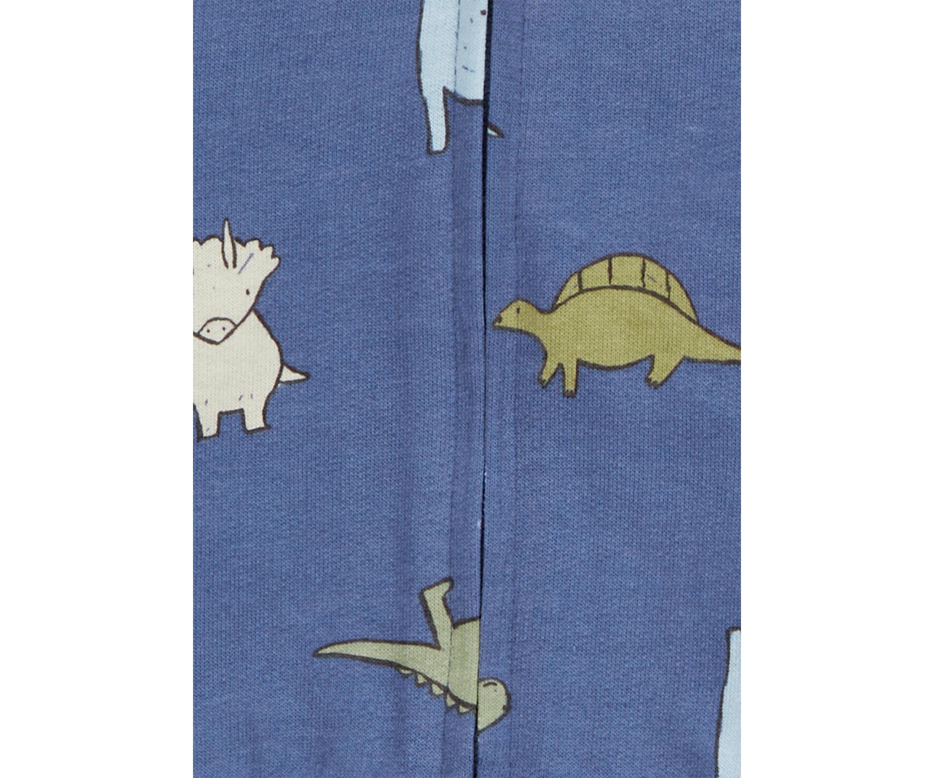 Baby Boys 3 Piece Dinosaur Printed Bodysuit and Pants Set