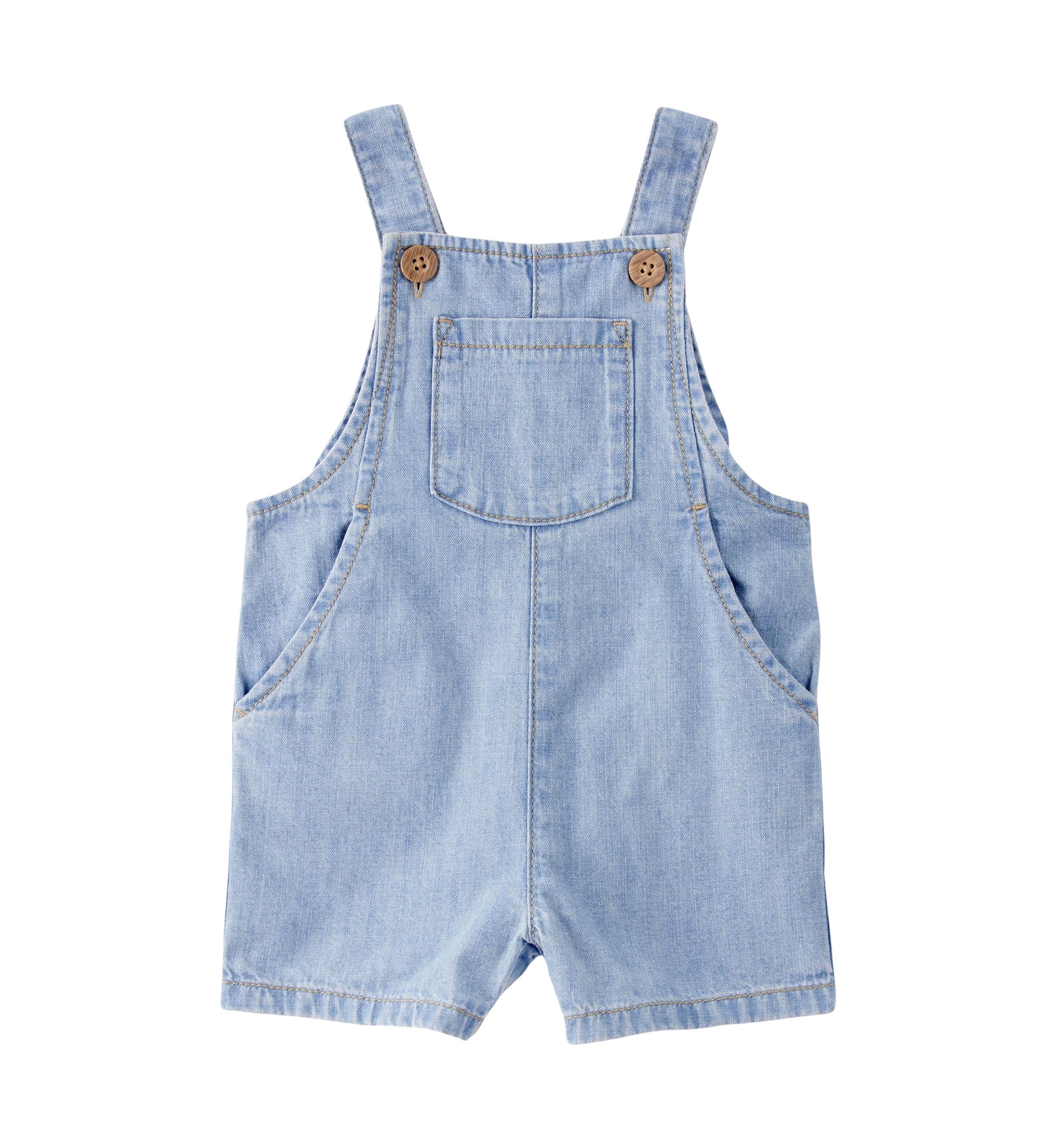 Baby Girls Chambray Shortall