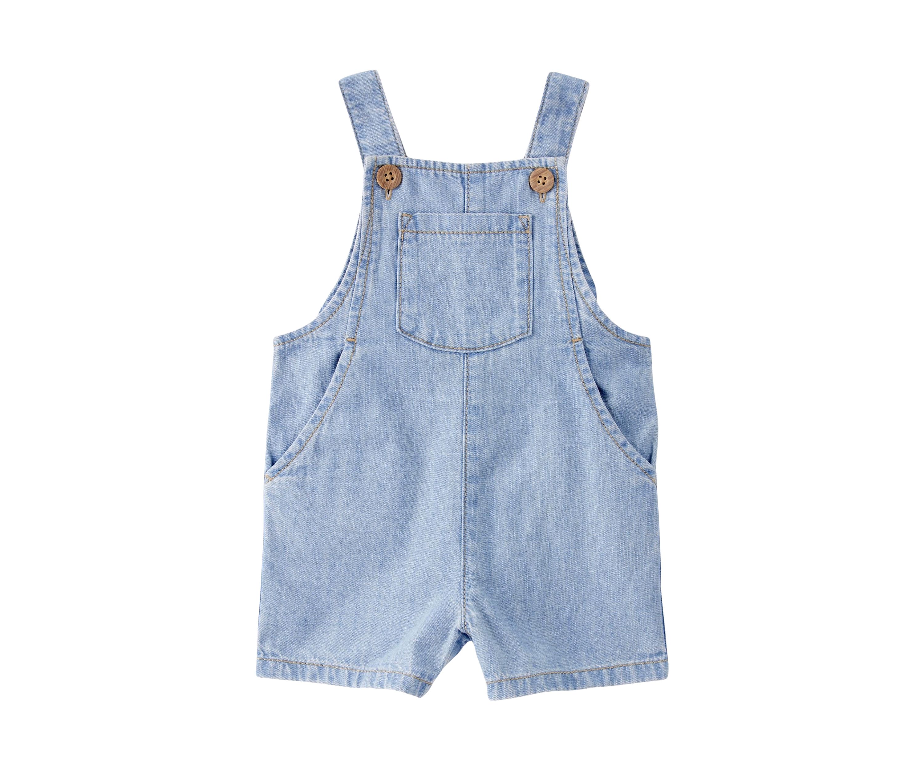 Baby Girls Chambray Shortall