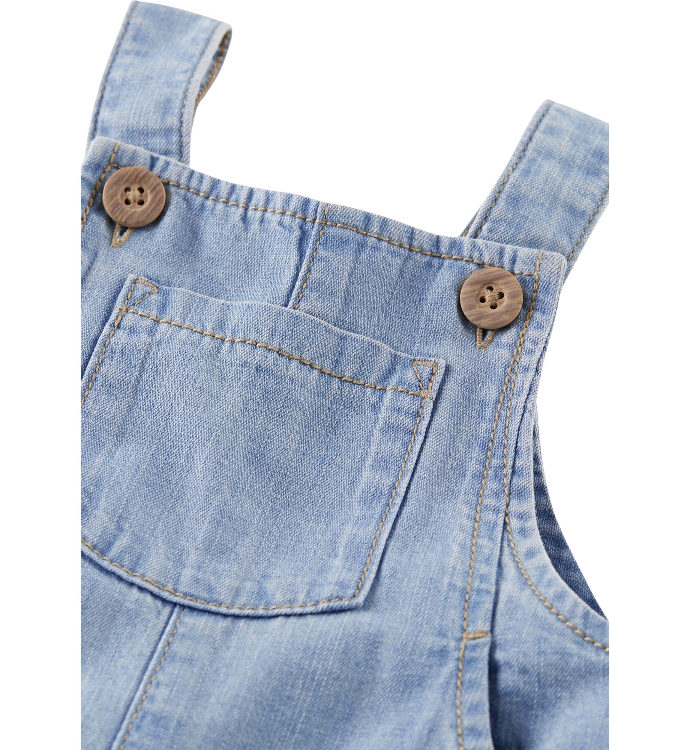 Baby Girls Chambray Shortall