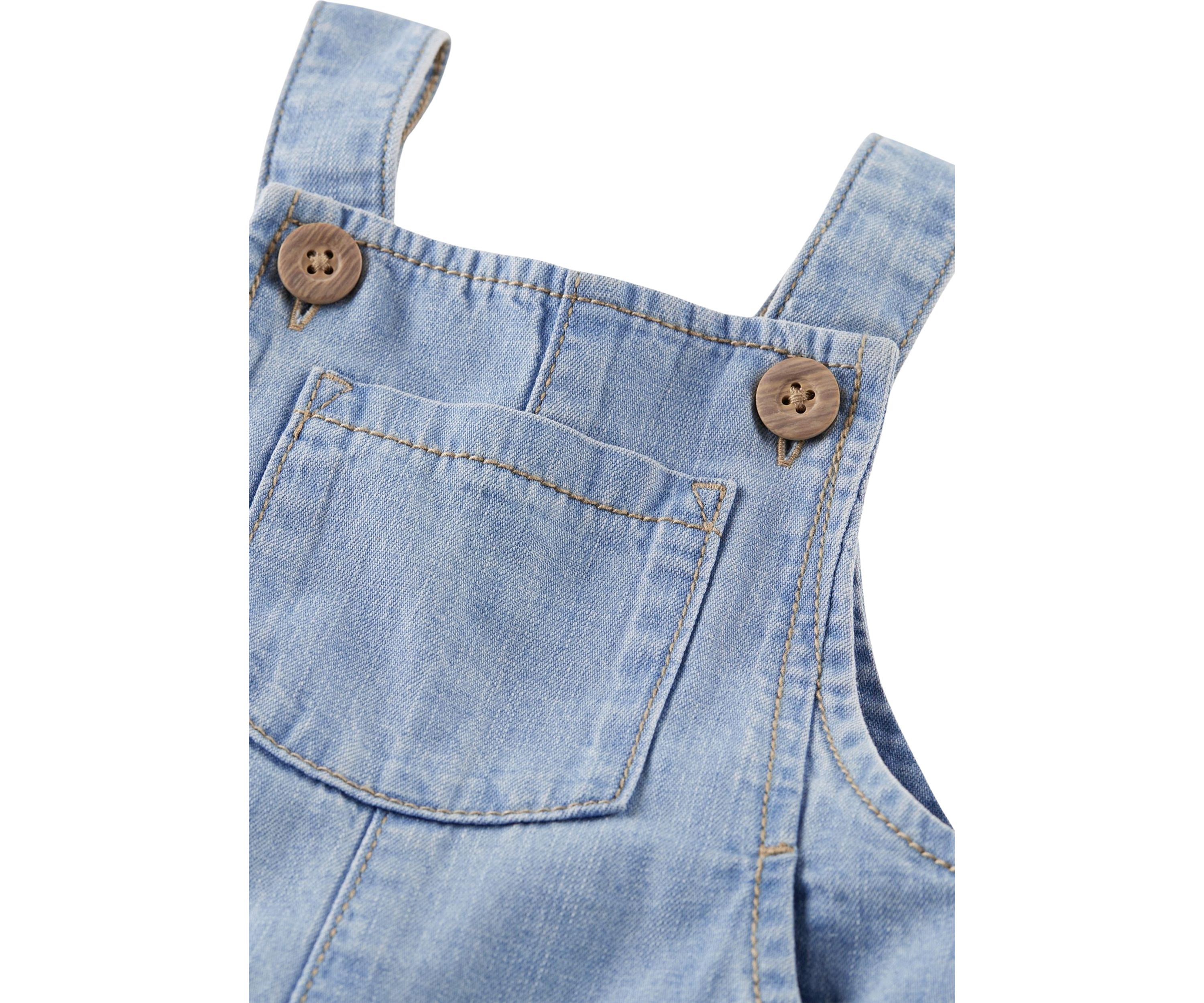 Baby Girls Chambray Shortall