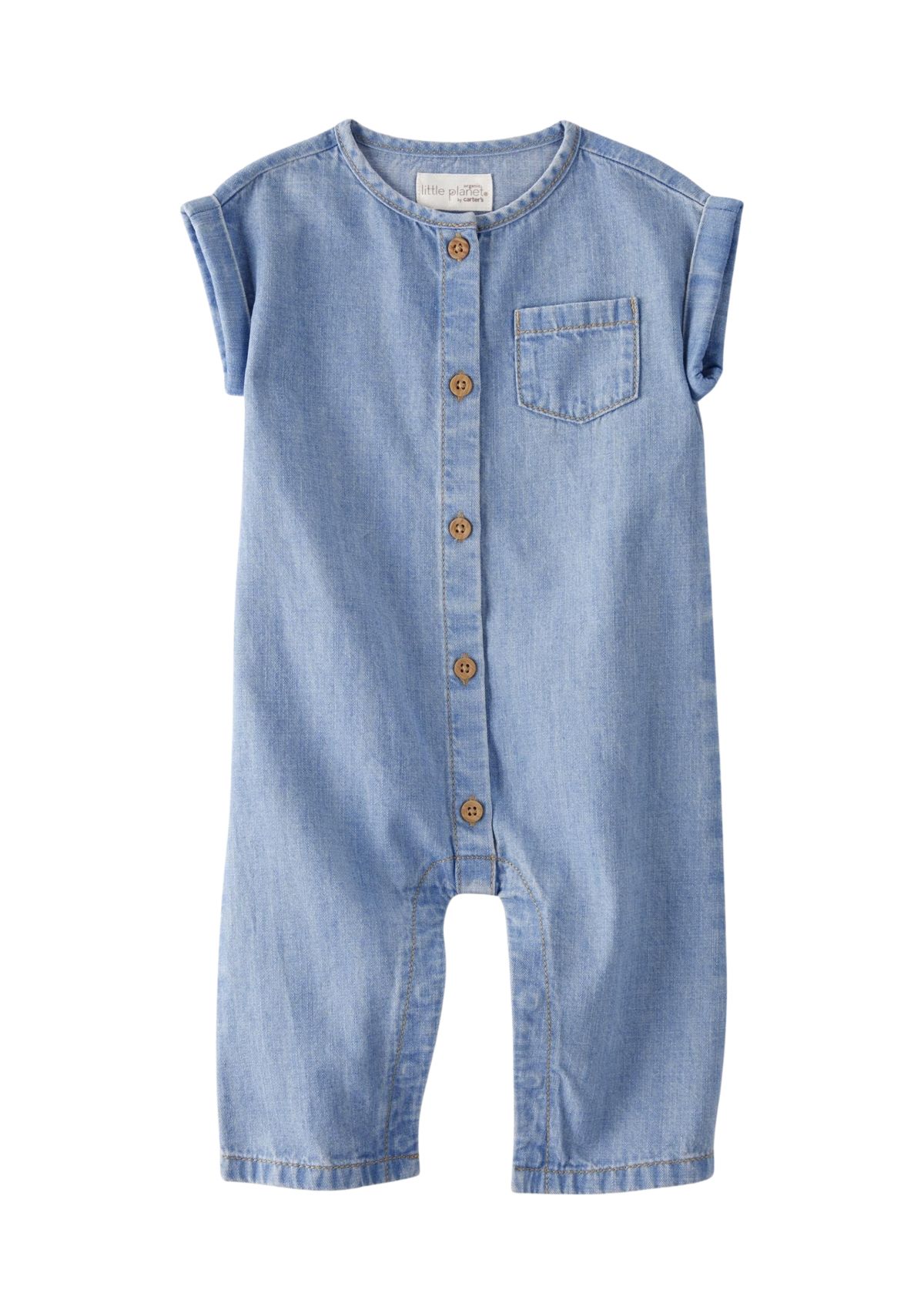 Baby Girls Chambray Jumpsuit 