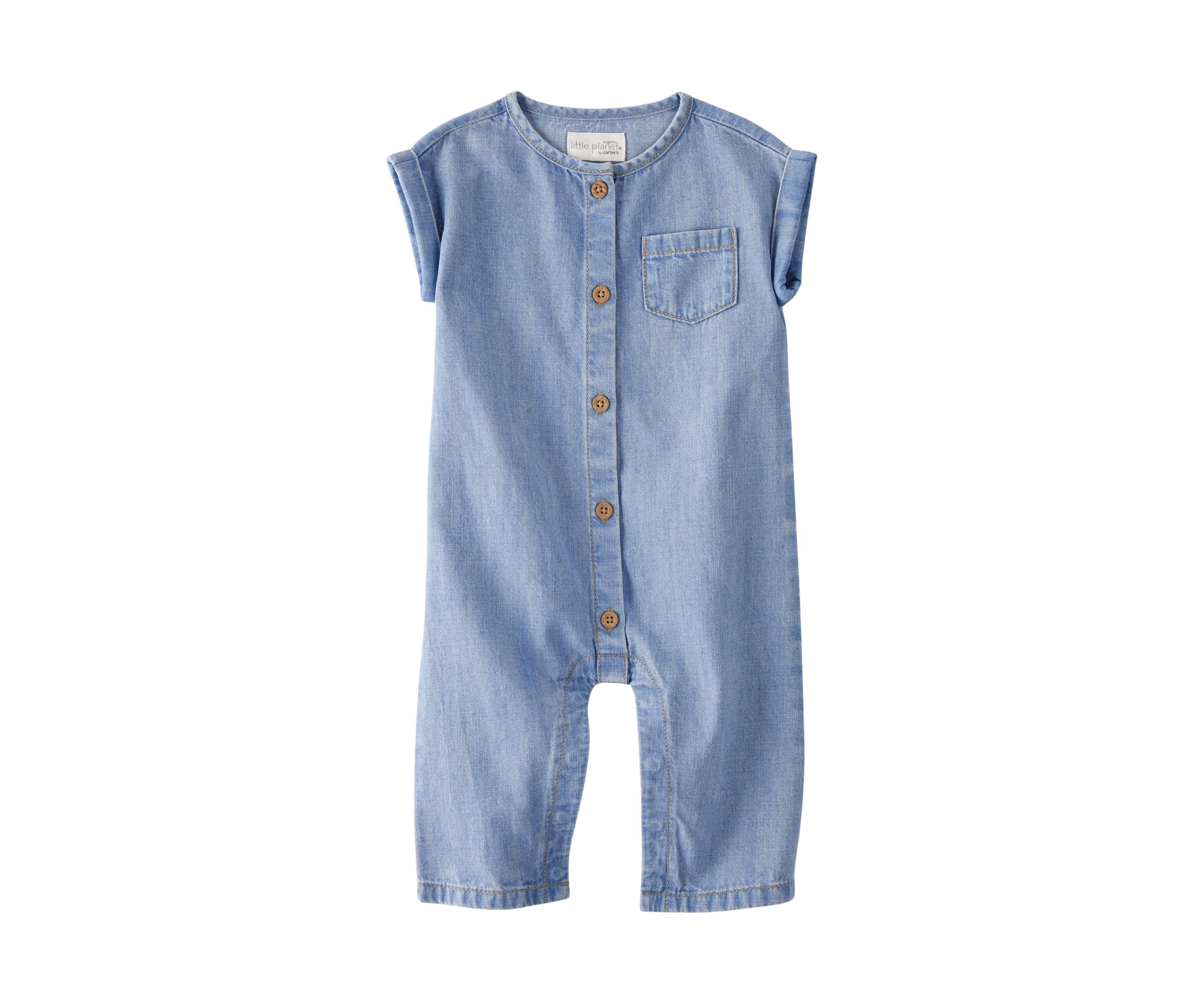 Baby Girls Chambray Jumpsuit 