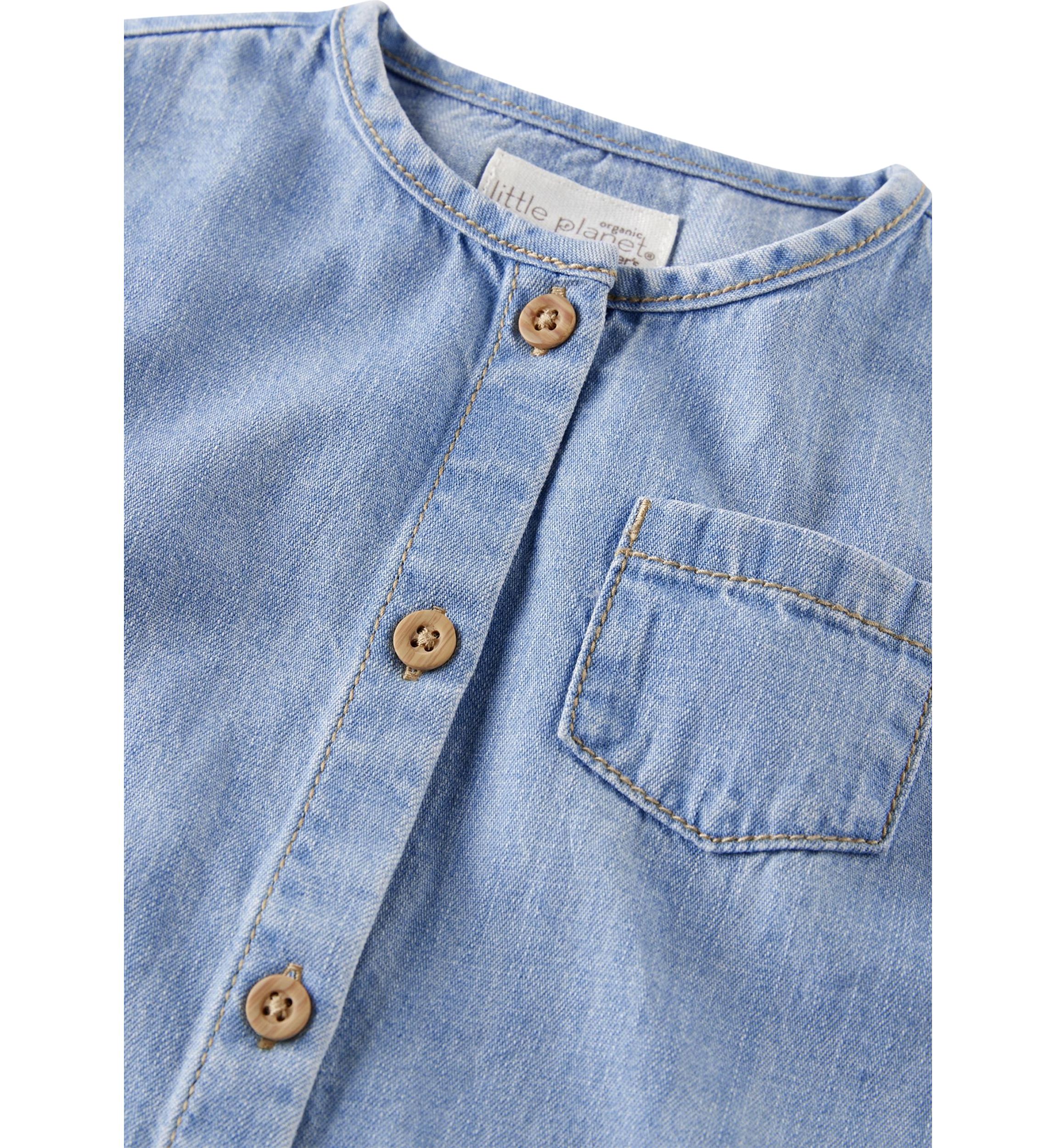 Baby Girls Chambray Jumpsuit 