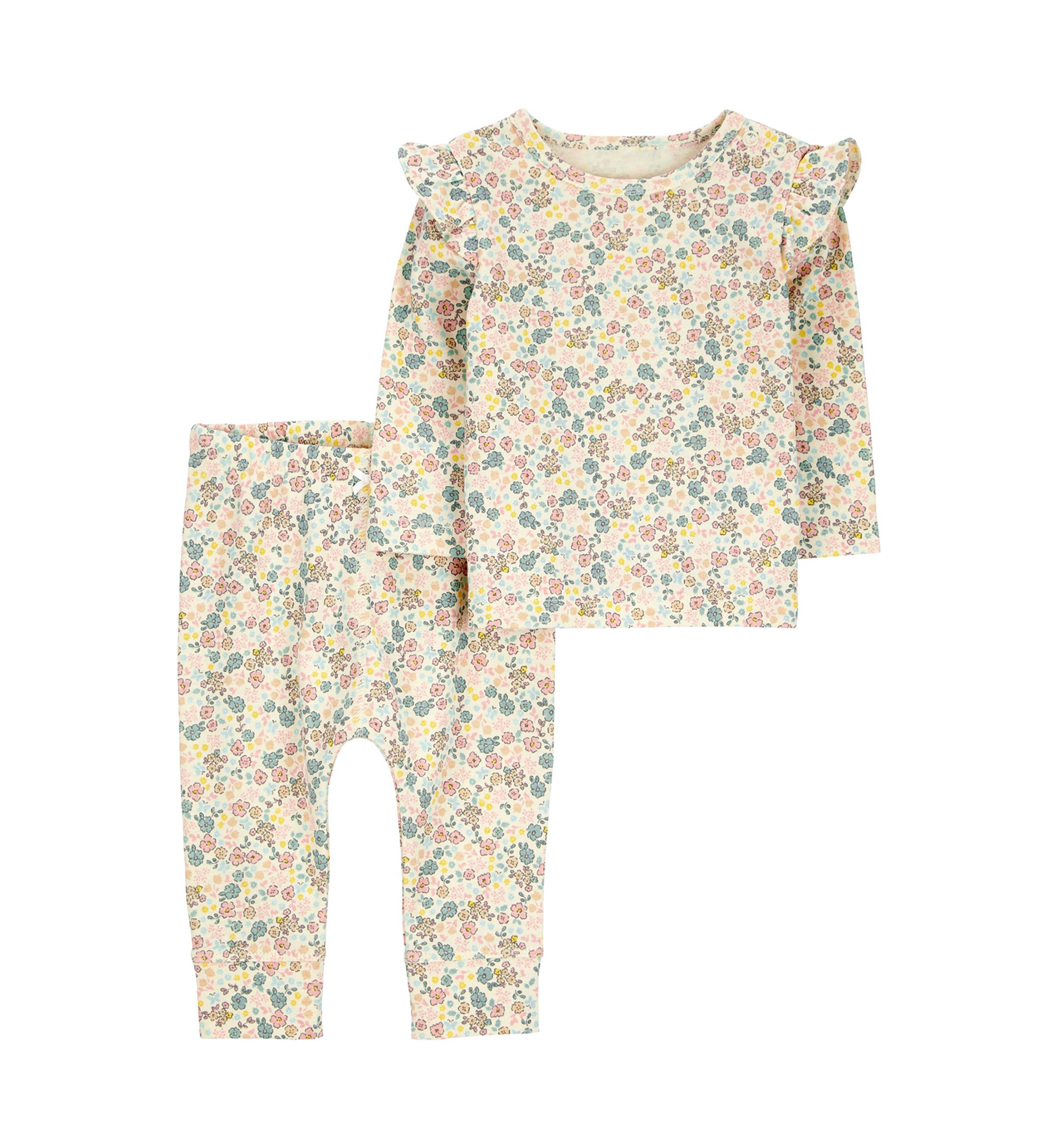 Baby Girls Printed Top and Leggings Set
