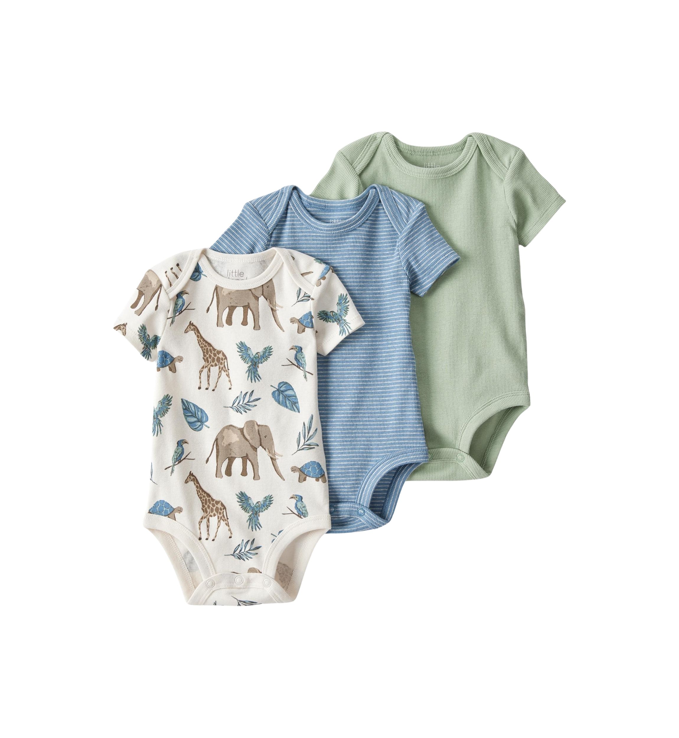 Baby Bodysuits Set - 3 Pack