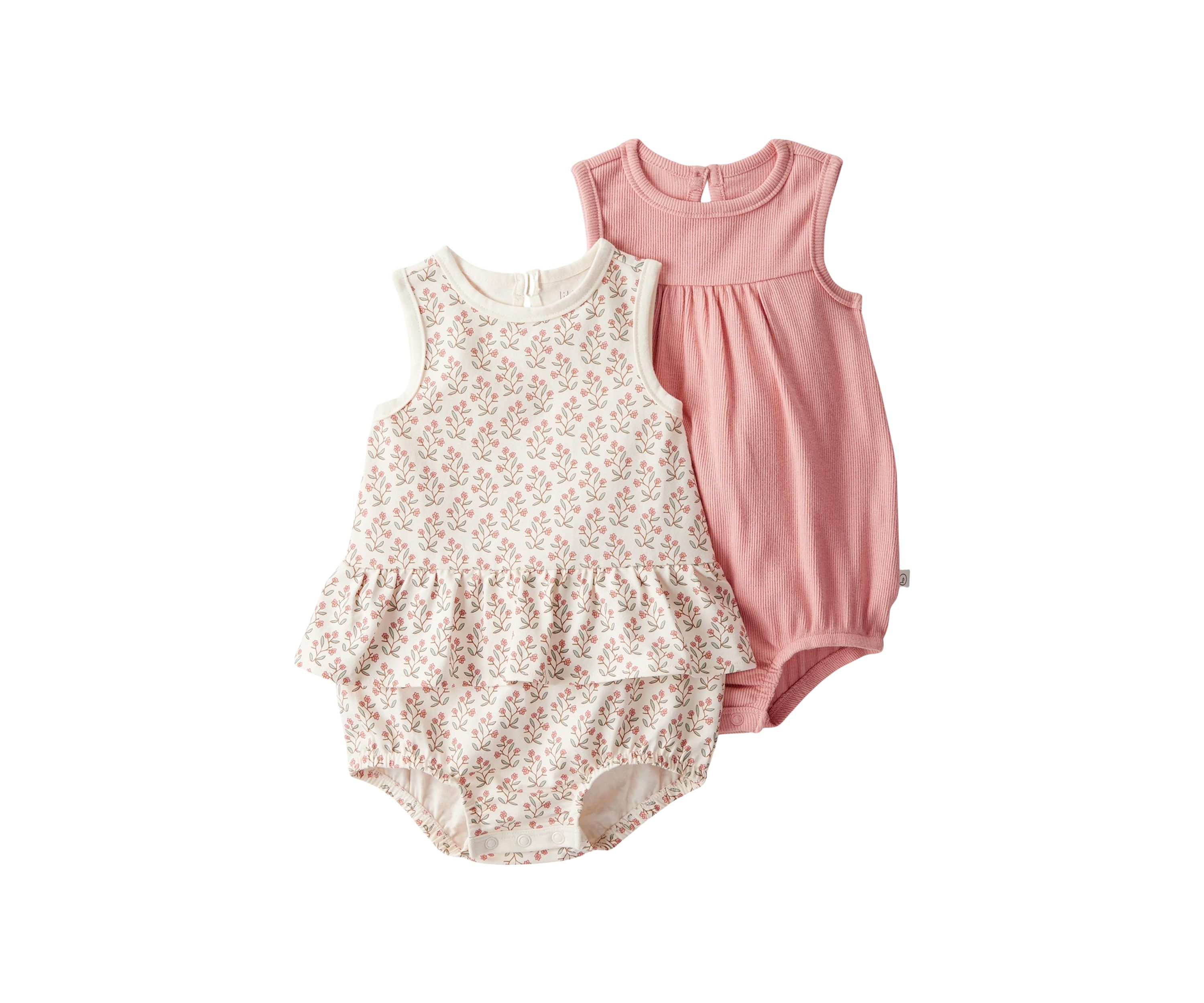 Baby Girls Printed Sunsuit Set - 2 Pack