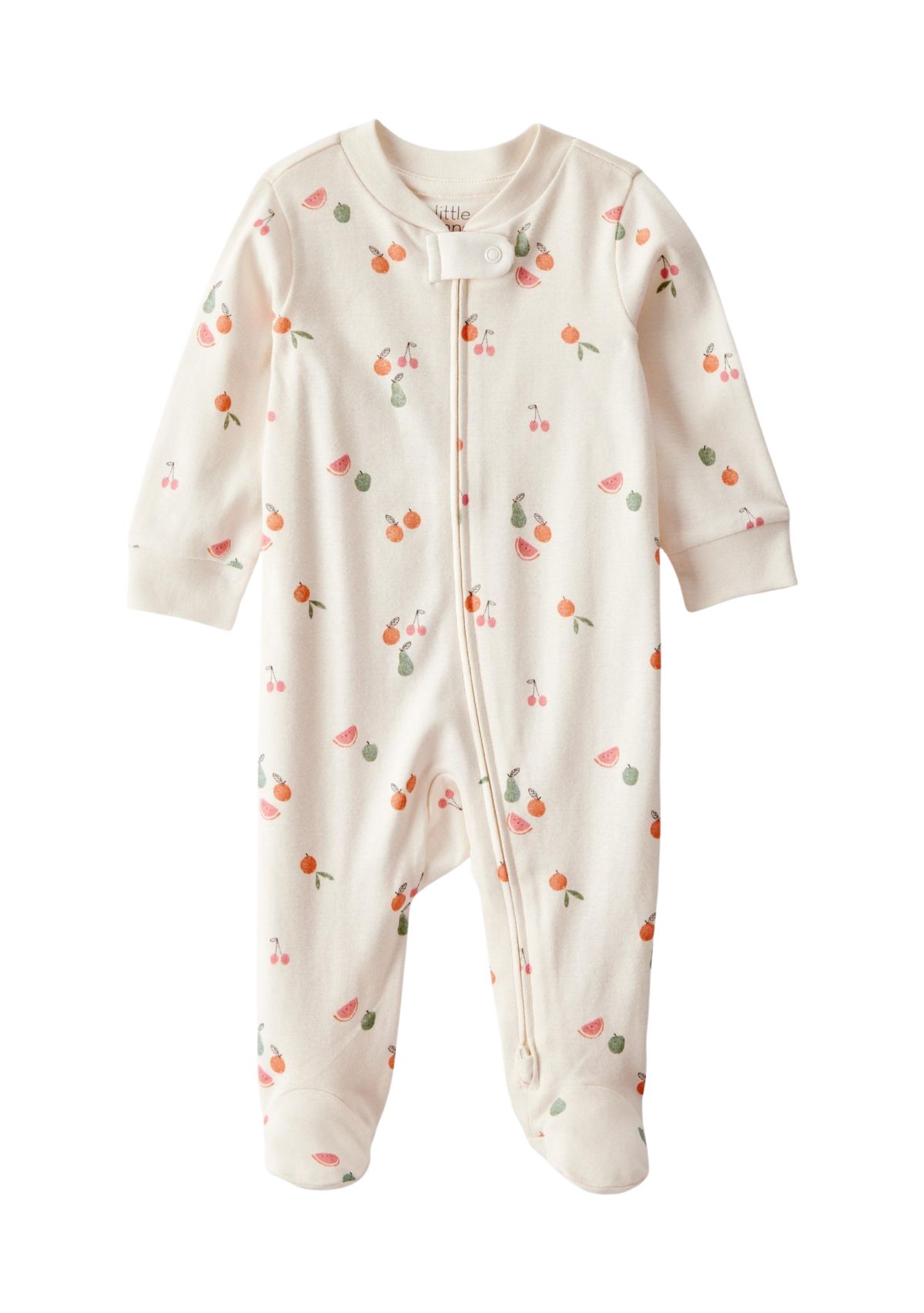 Baby Girls Fruit Printed Footie Pajamas