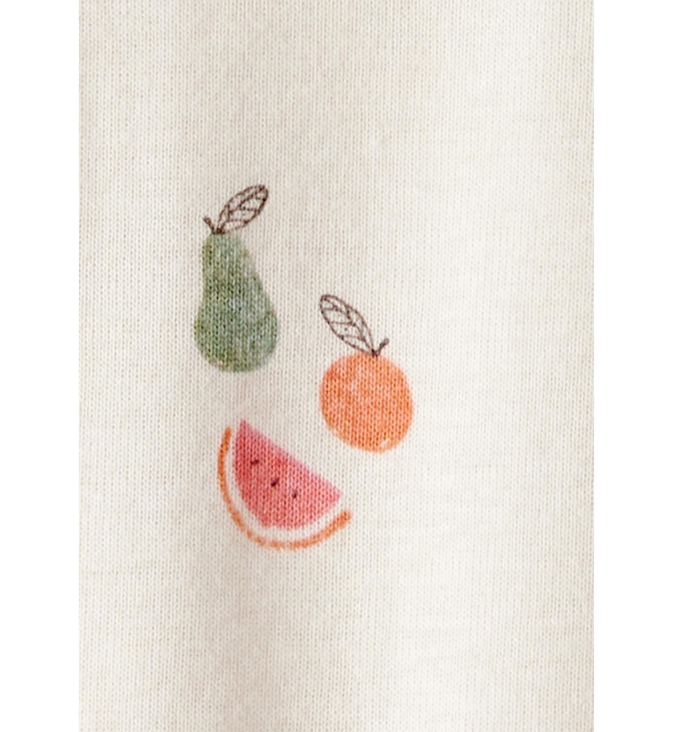 Baby Girls Fruit Printed Footie Pajamas