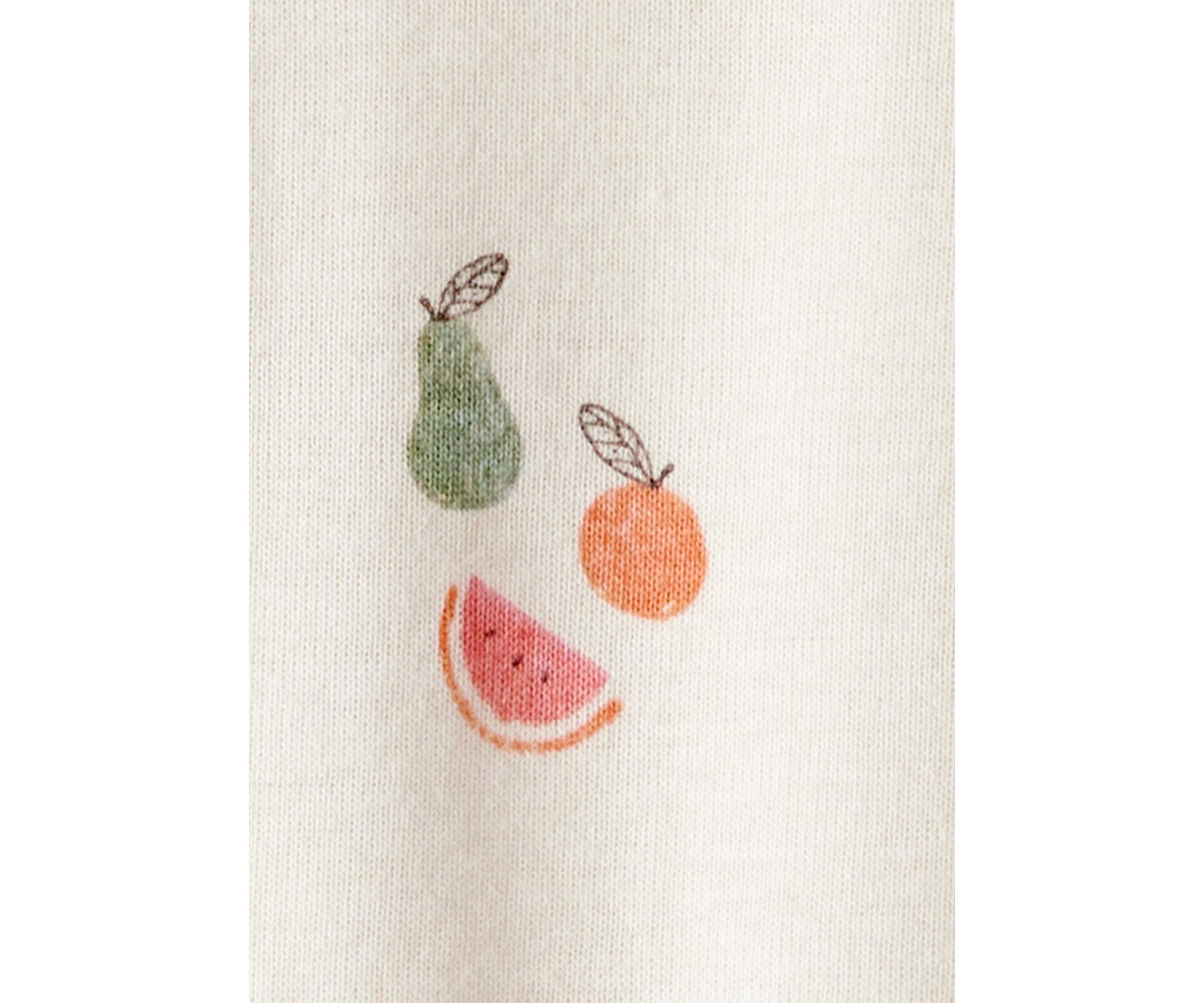 Baby Girls Fruit Printed Footie Pajamas