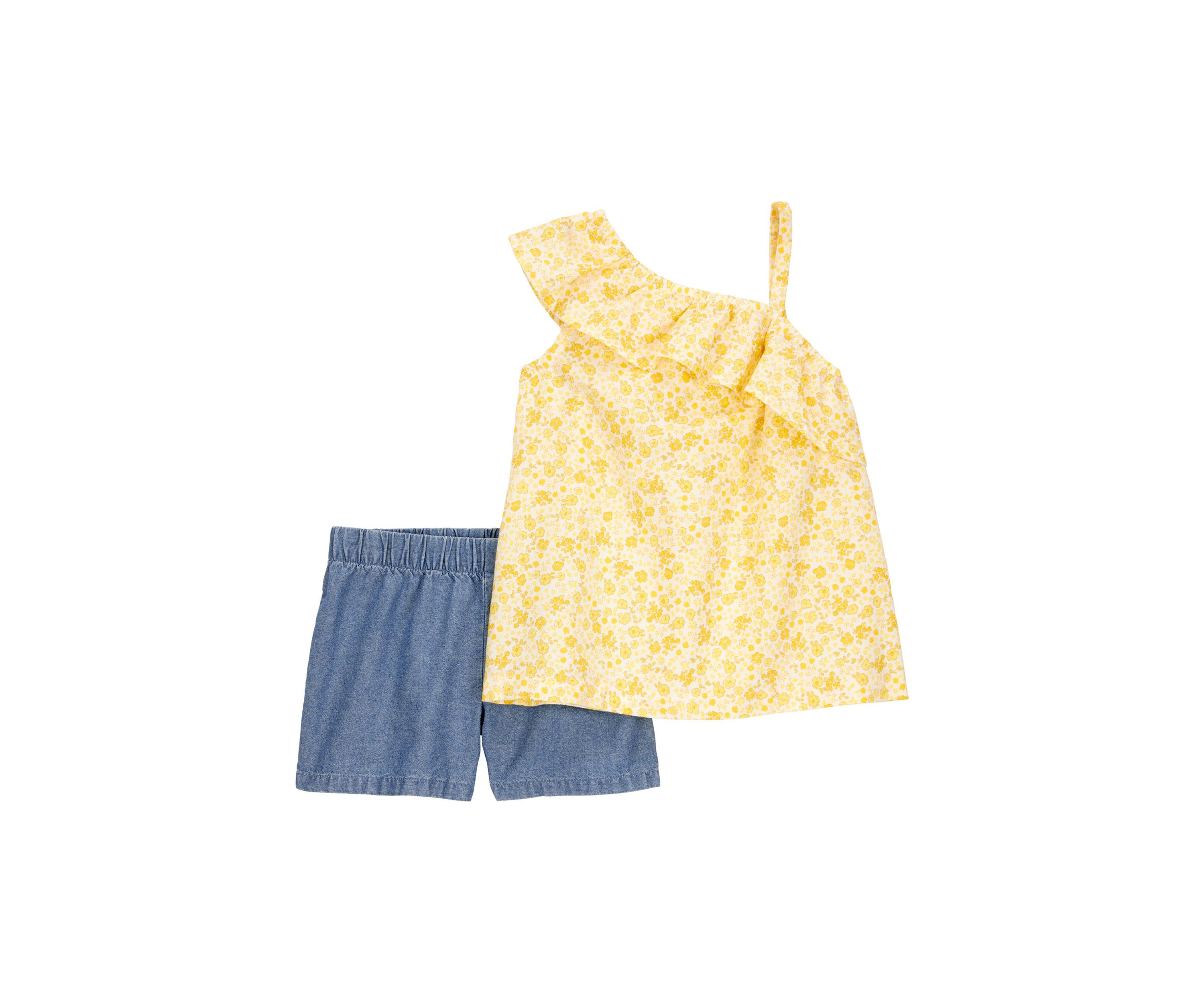 Baby Girls Floral Printed Top and Shorts Set