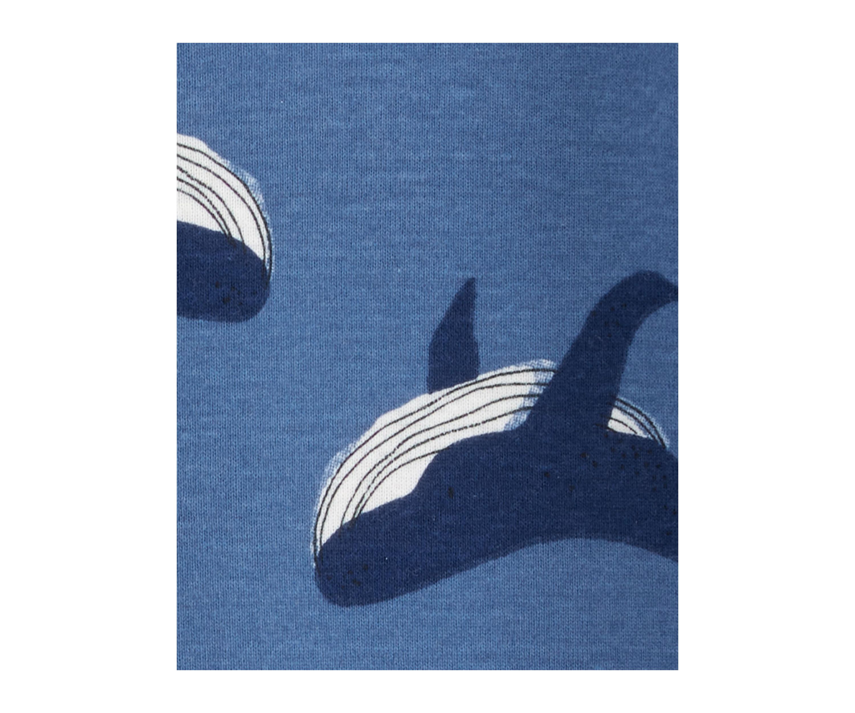 Baby Boys Whale Printed Footie Pajamas