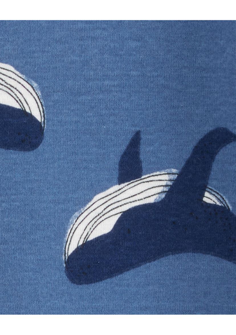 Baby Boys Whale Printed Footie Pajamas