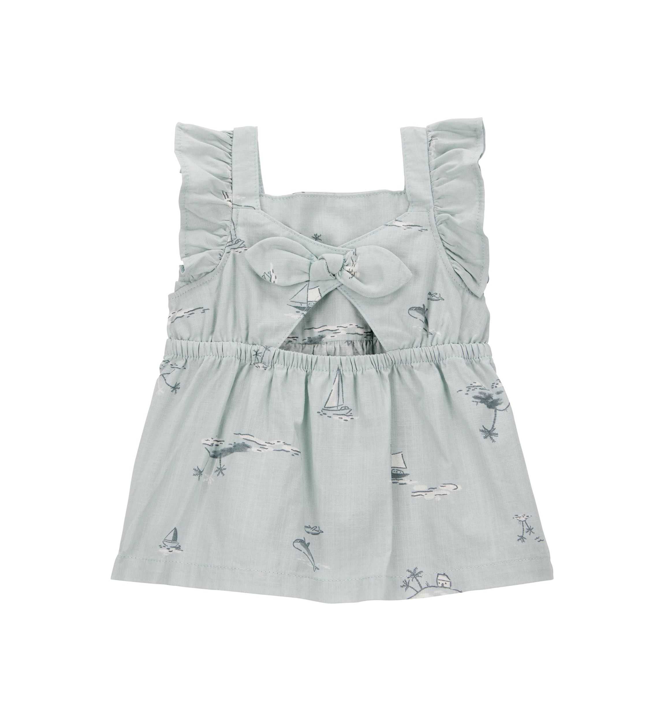 Baby Girls Printed Tank Top and Shorts Set