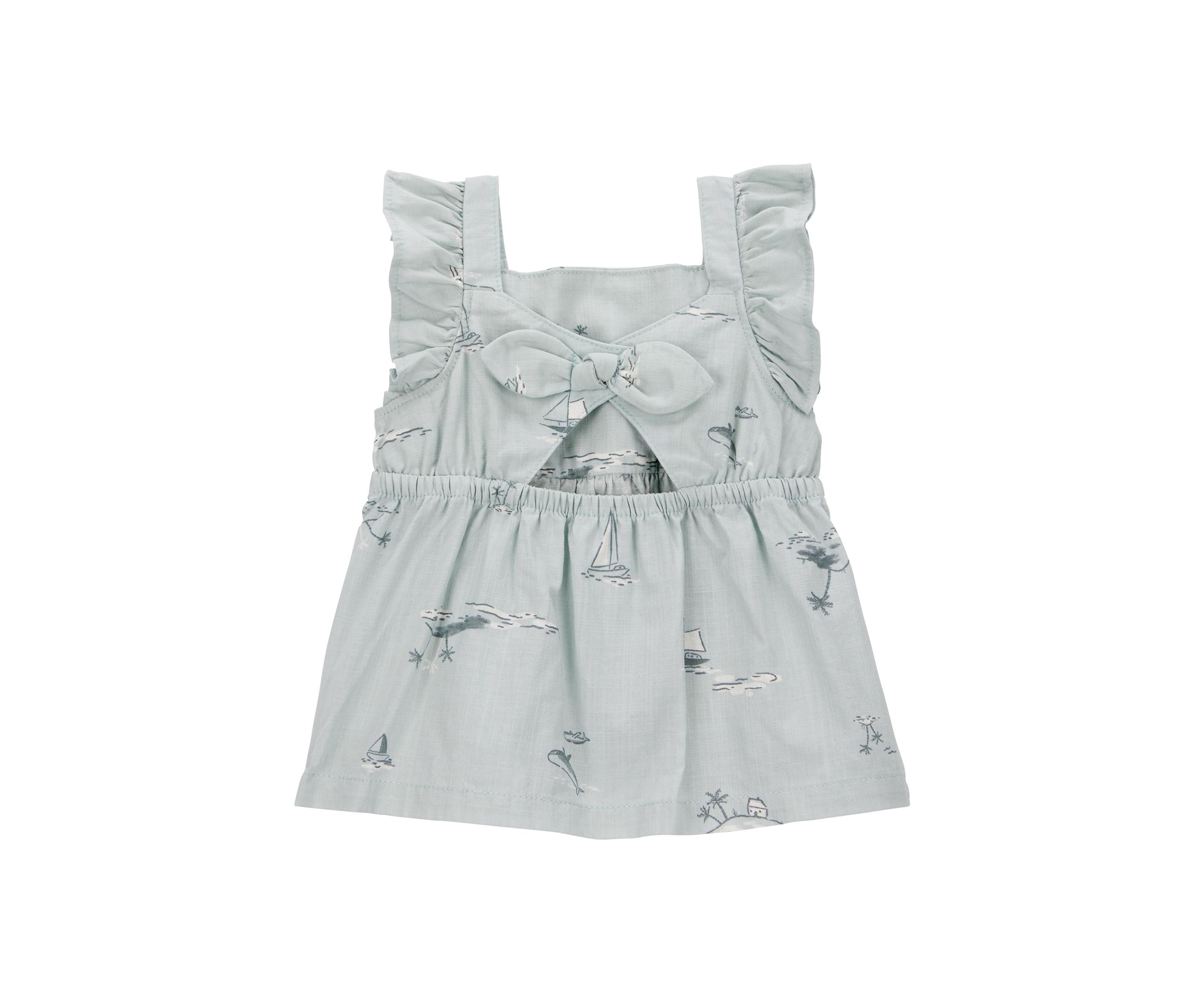 Baby Girls Printed Tank Top and Shorts Set