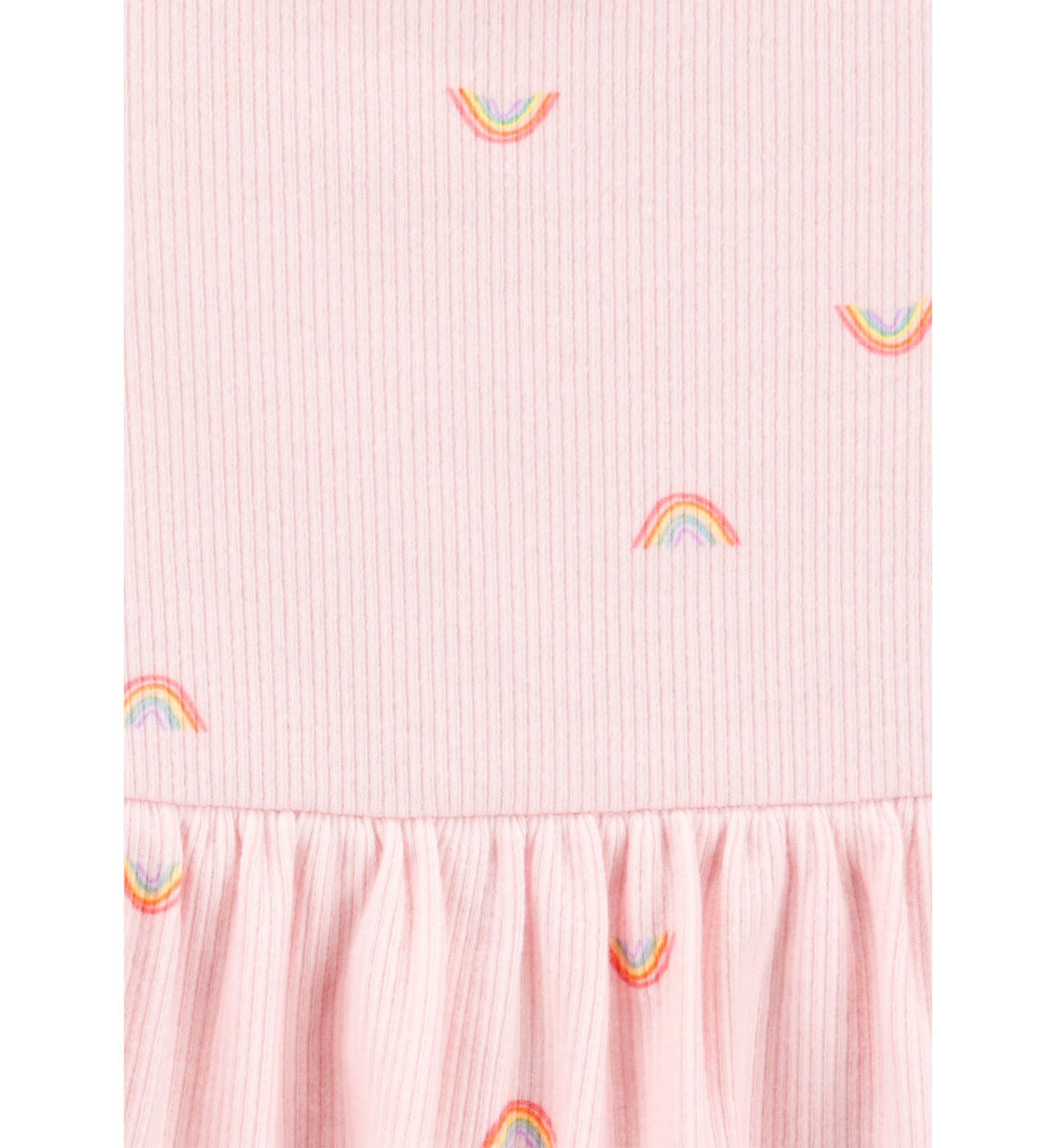 Baby Girls Rainbow Printed Bodysuit and Pants Set