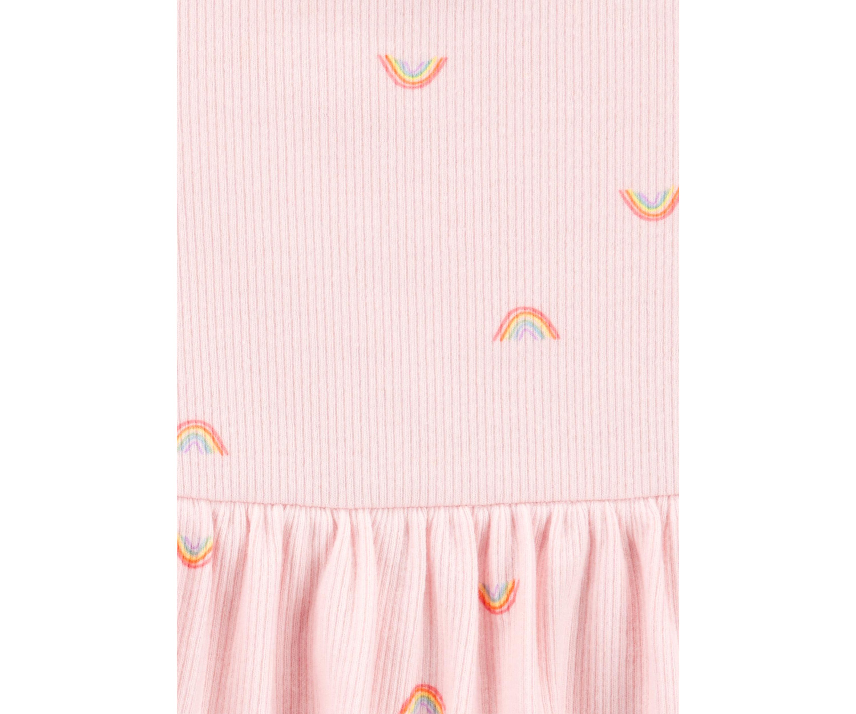 Baby Girls Rainbow Printed Bodysuit and Pants Set
