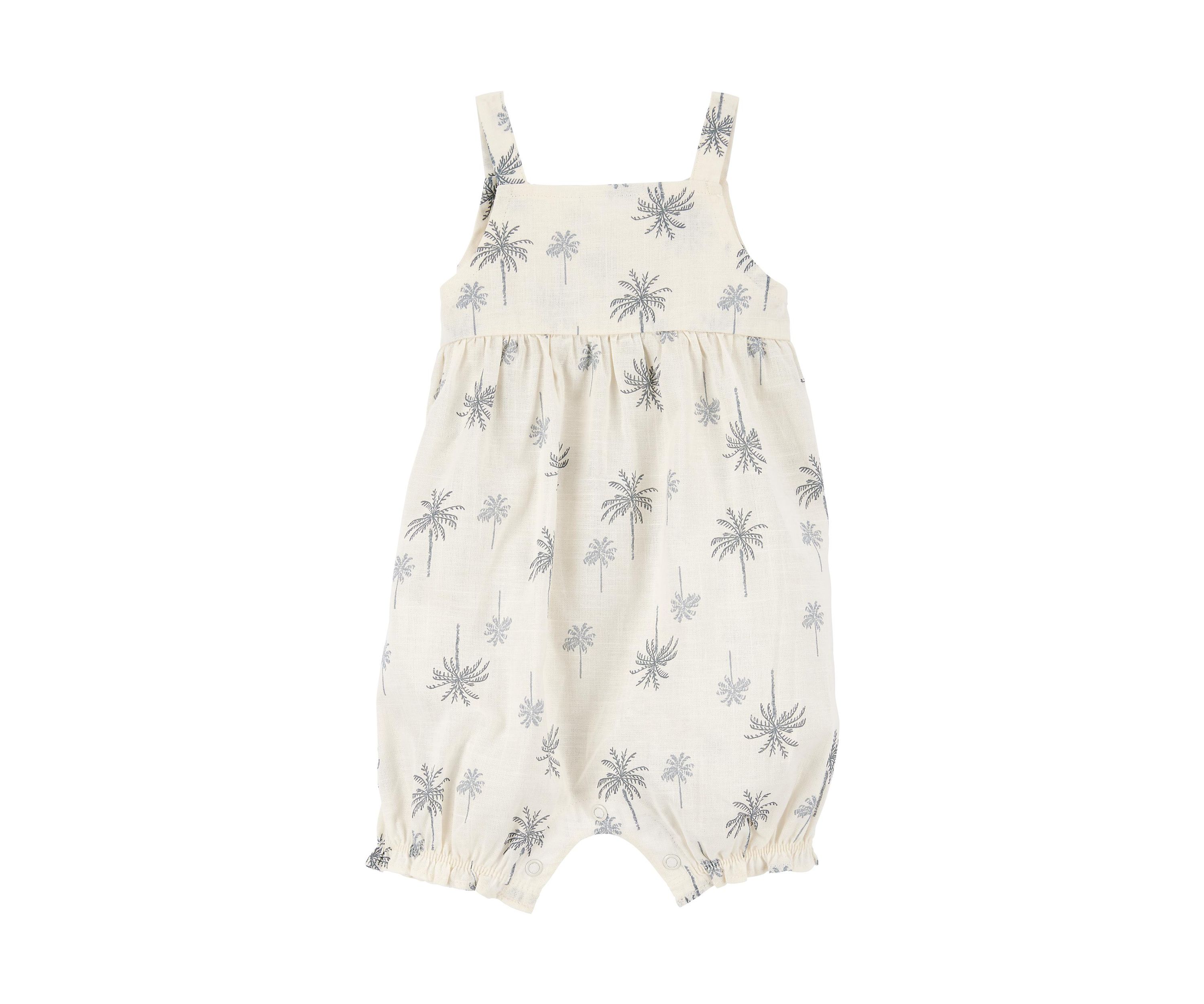 Baby Girls Palm Tree Printed Romper