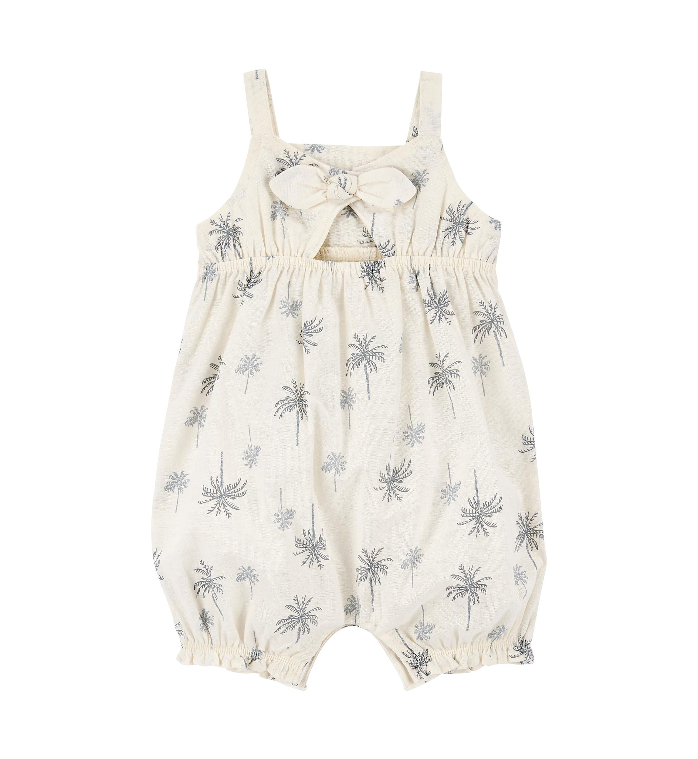 Baby Girls Palm Tree Printed Romper