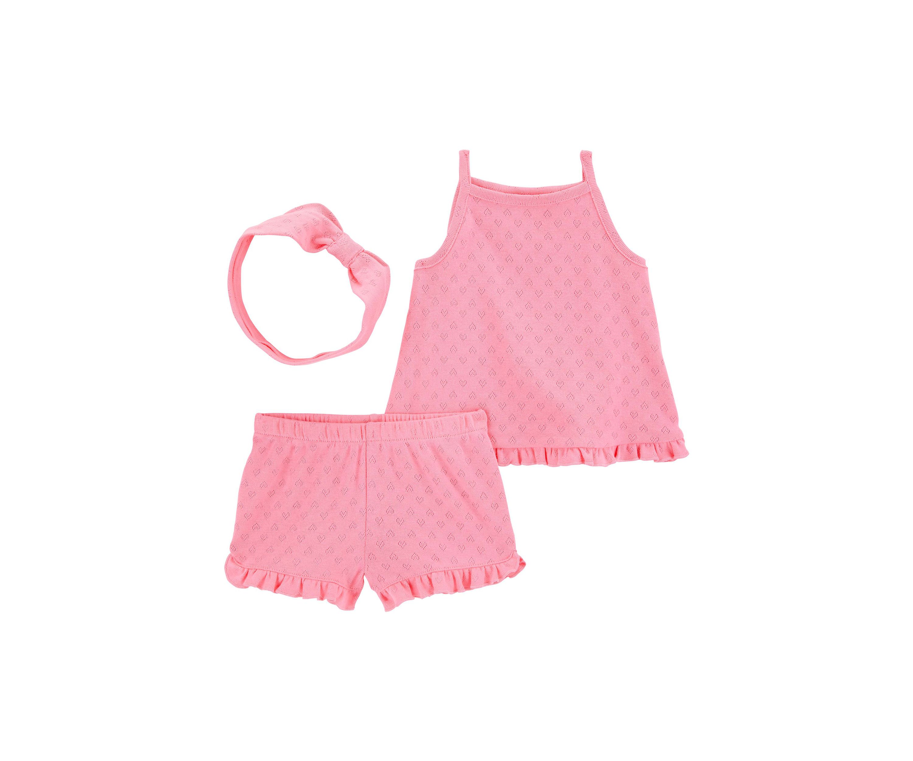 Baby Girls Three Piece Set with Headband