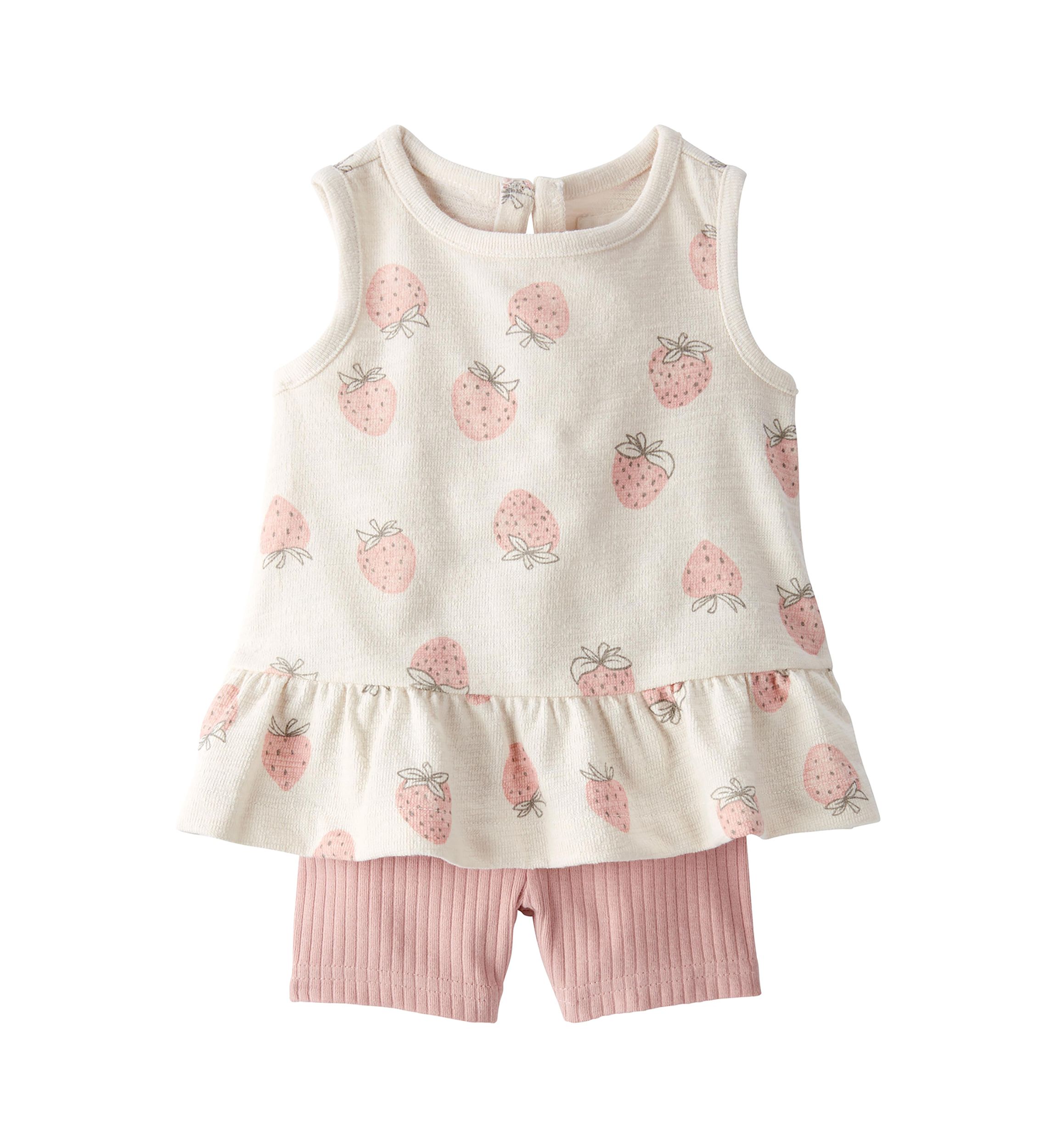 Baby Girls Knit Top and Shorts Set