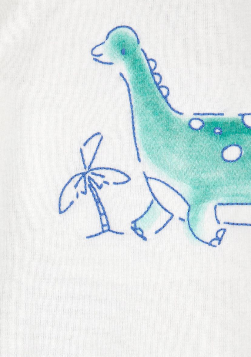 Baby Boys 2 Piece Dinosaur Bodysuit and Jogger Pant Set