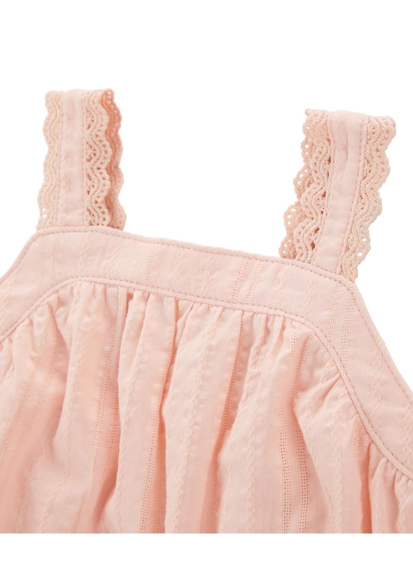 Baby Girls Square Neck Top and Shorts Set with Headwrap
