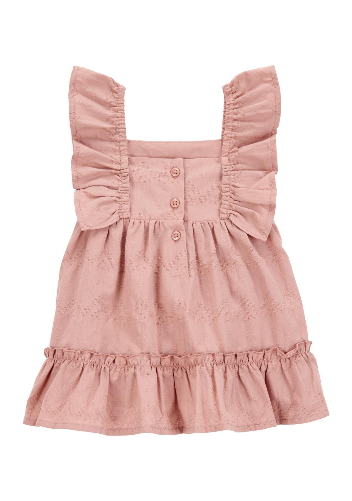 Baby Girls Flutter Sleeve Ruffle Dress
