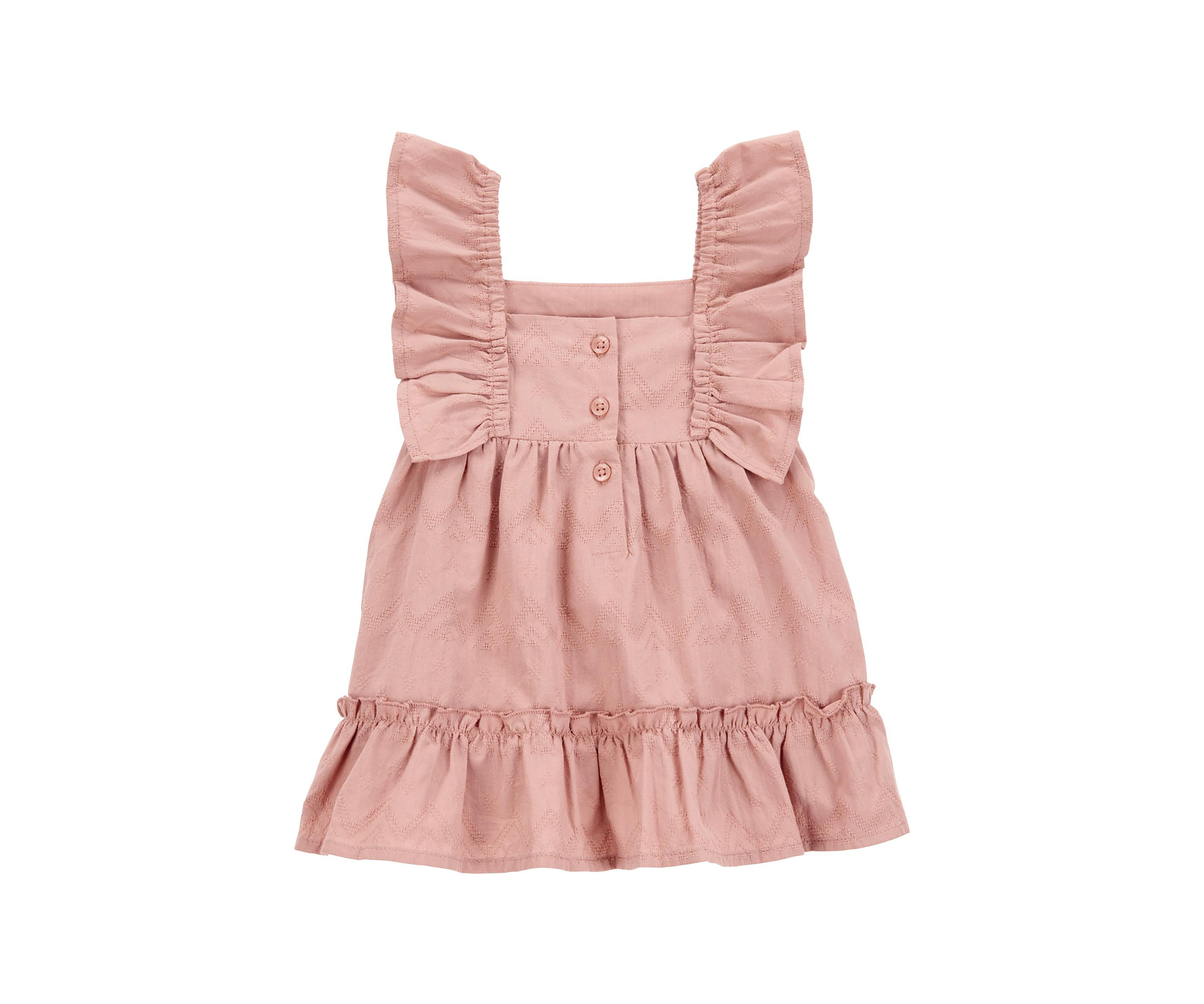 Baby Girls Flutter Sleeve Ruffle Dress