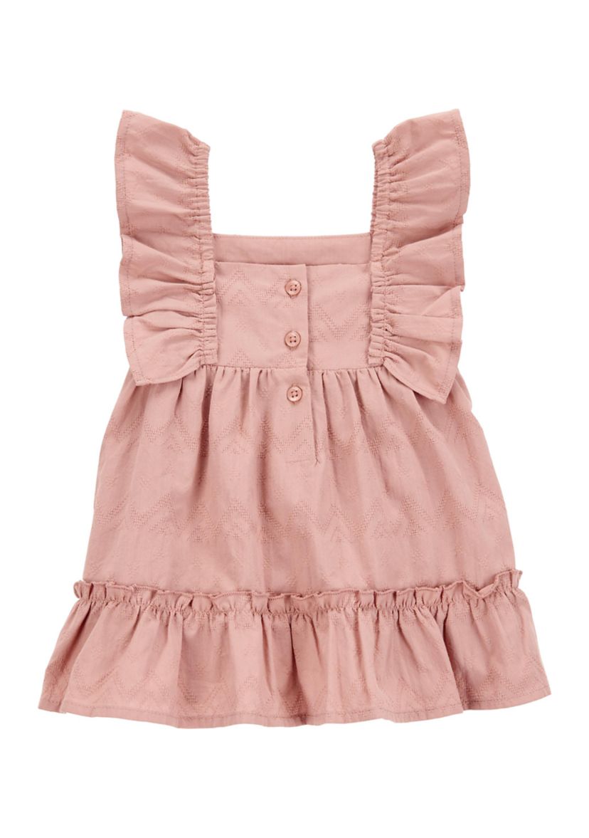 Baby Girls Flutter Sleeve Ruffle Dress