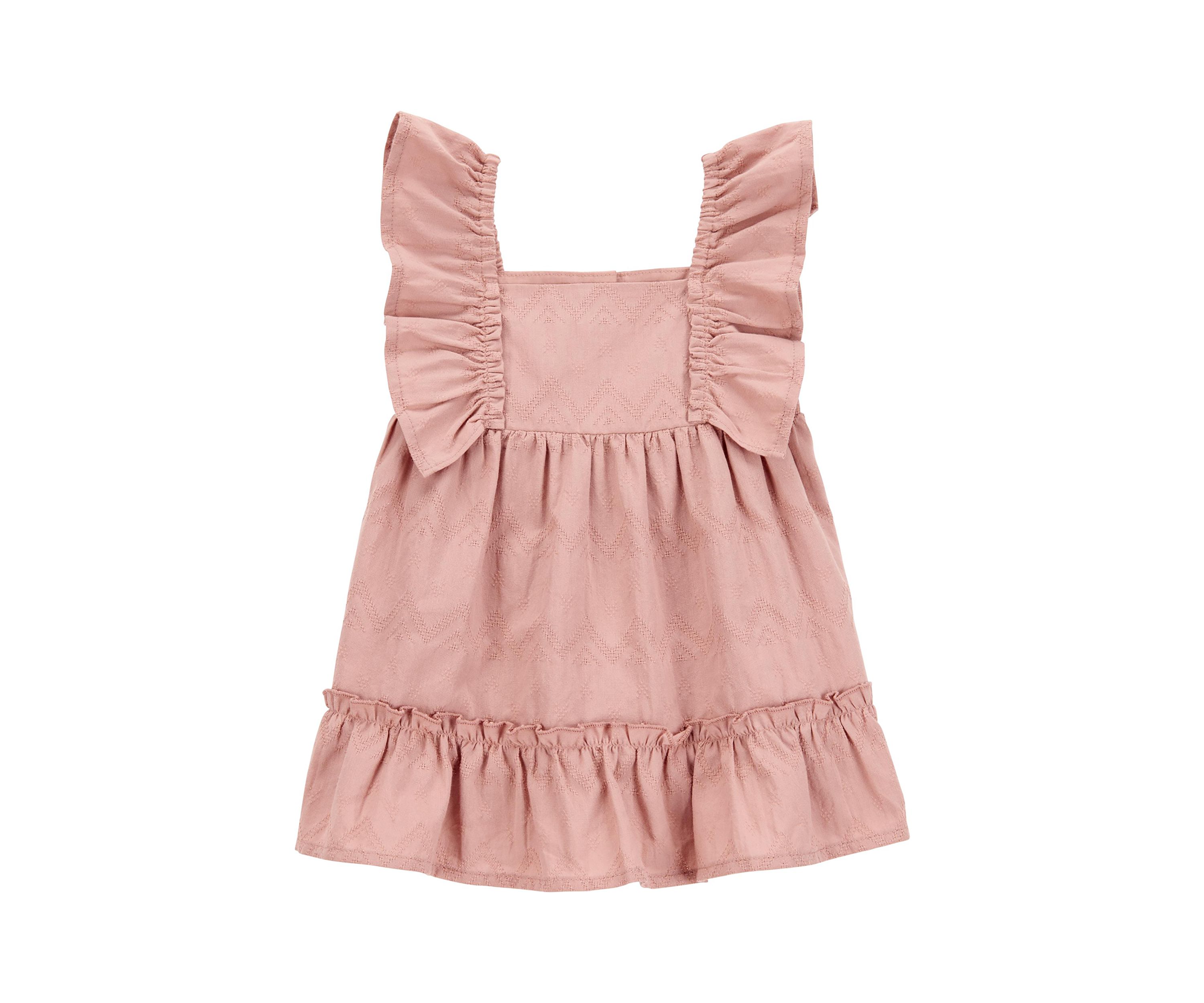 Baby Girls Flutter Sleeve Ruffle Dress