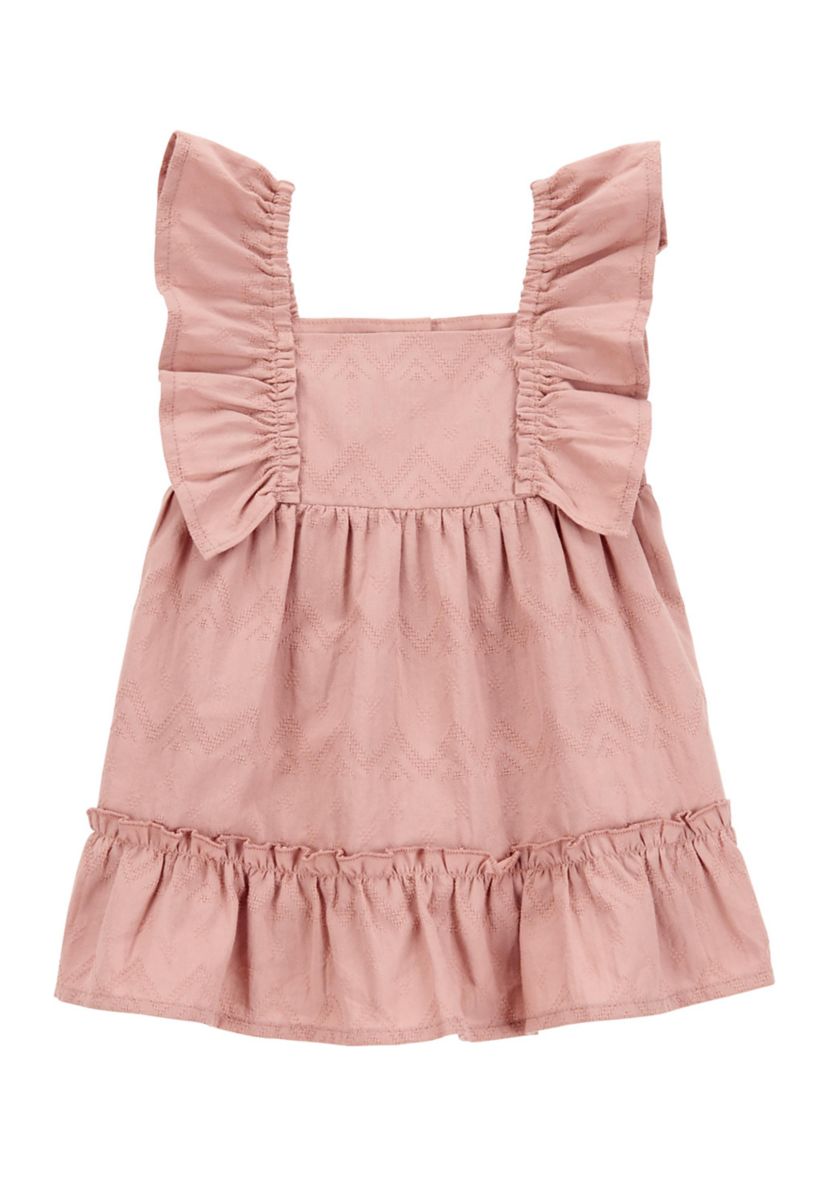 Baby Girls Flutter Sleeve Ruffle Dress
