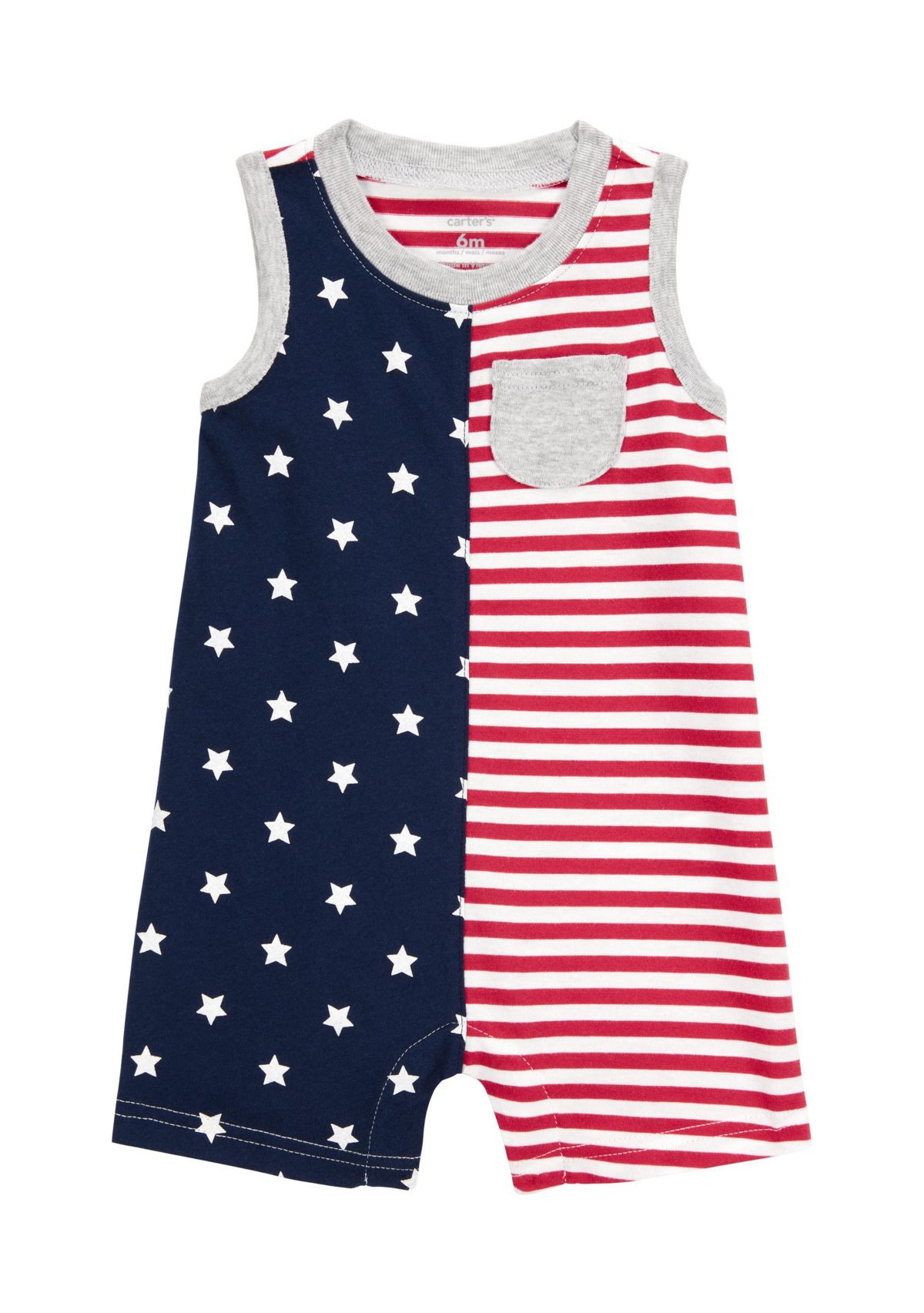 Baby Boys Flag Printed Romper