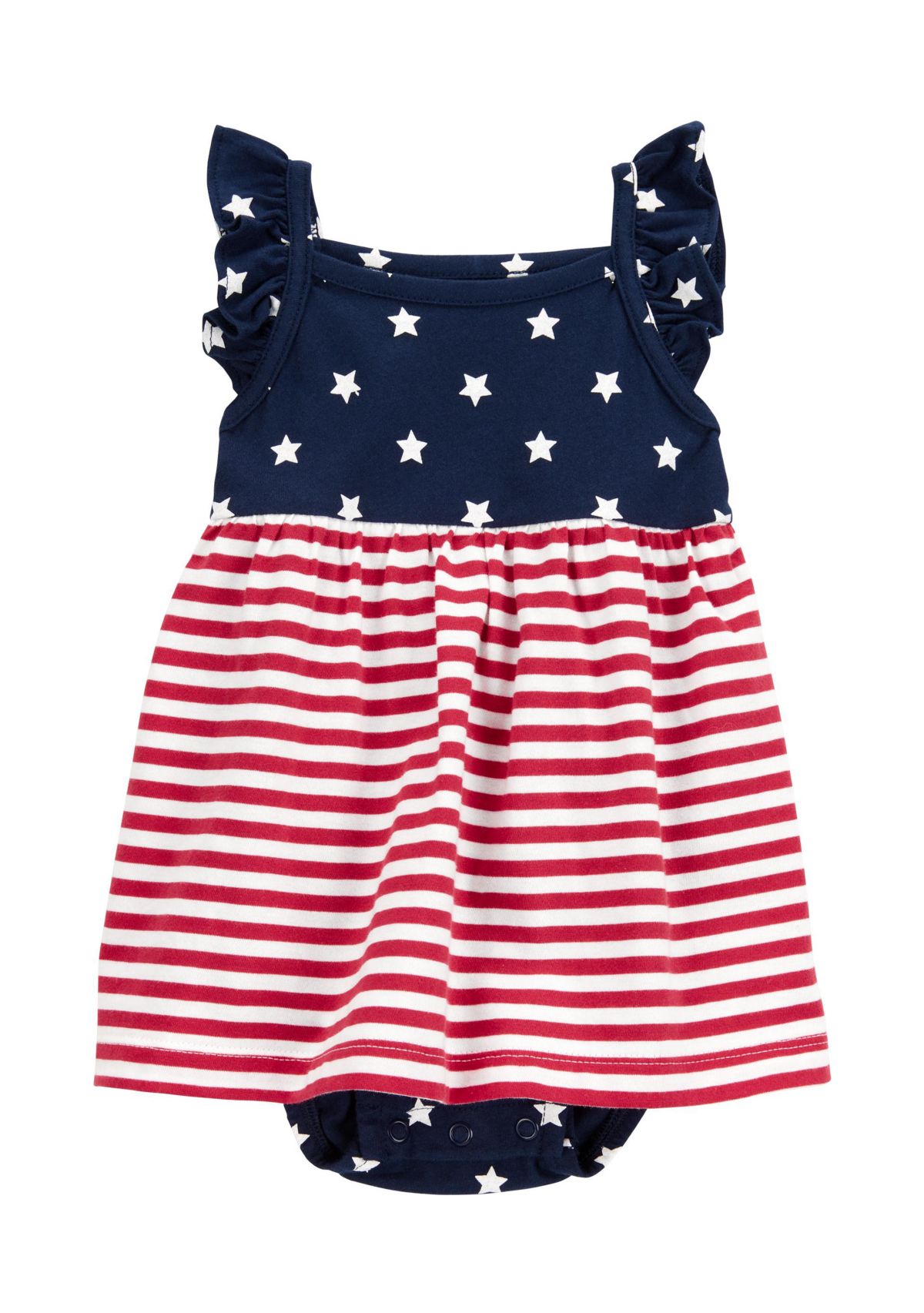 Baby Girls Flag Printed Sunsuit