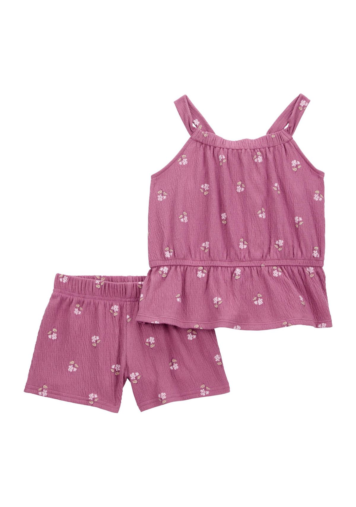 Baby Girls Floral Printed Top and Shorts Set