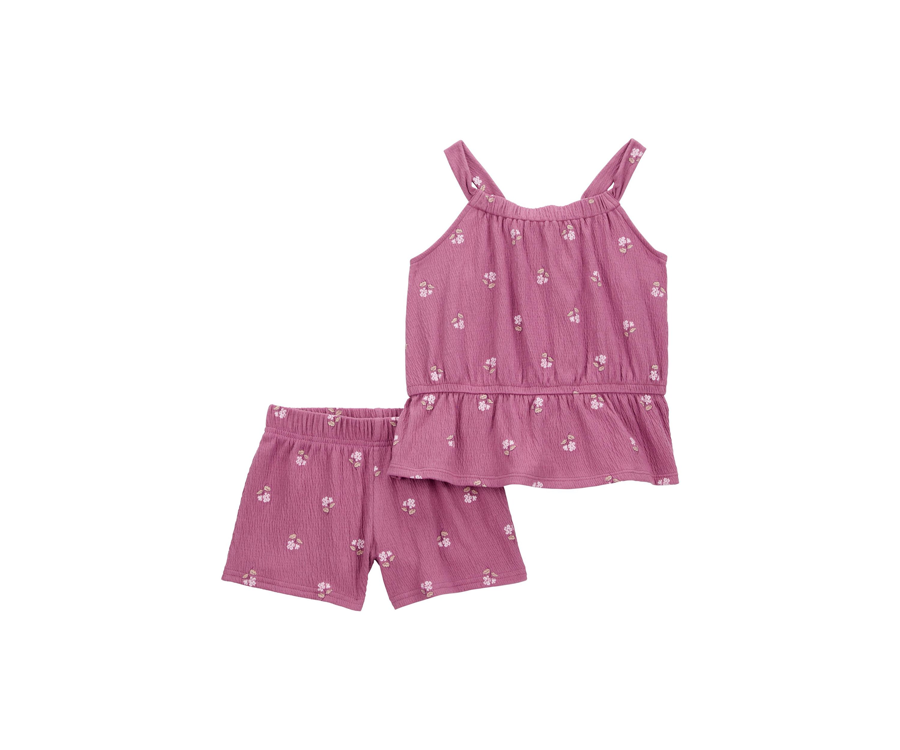 Baby Girls Floral Printed Top and Shorts Set