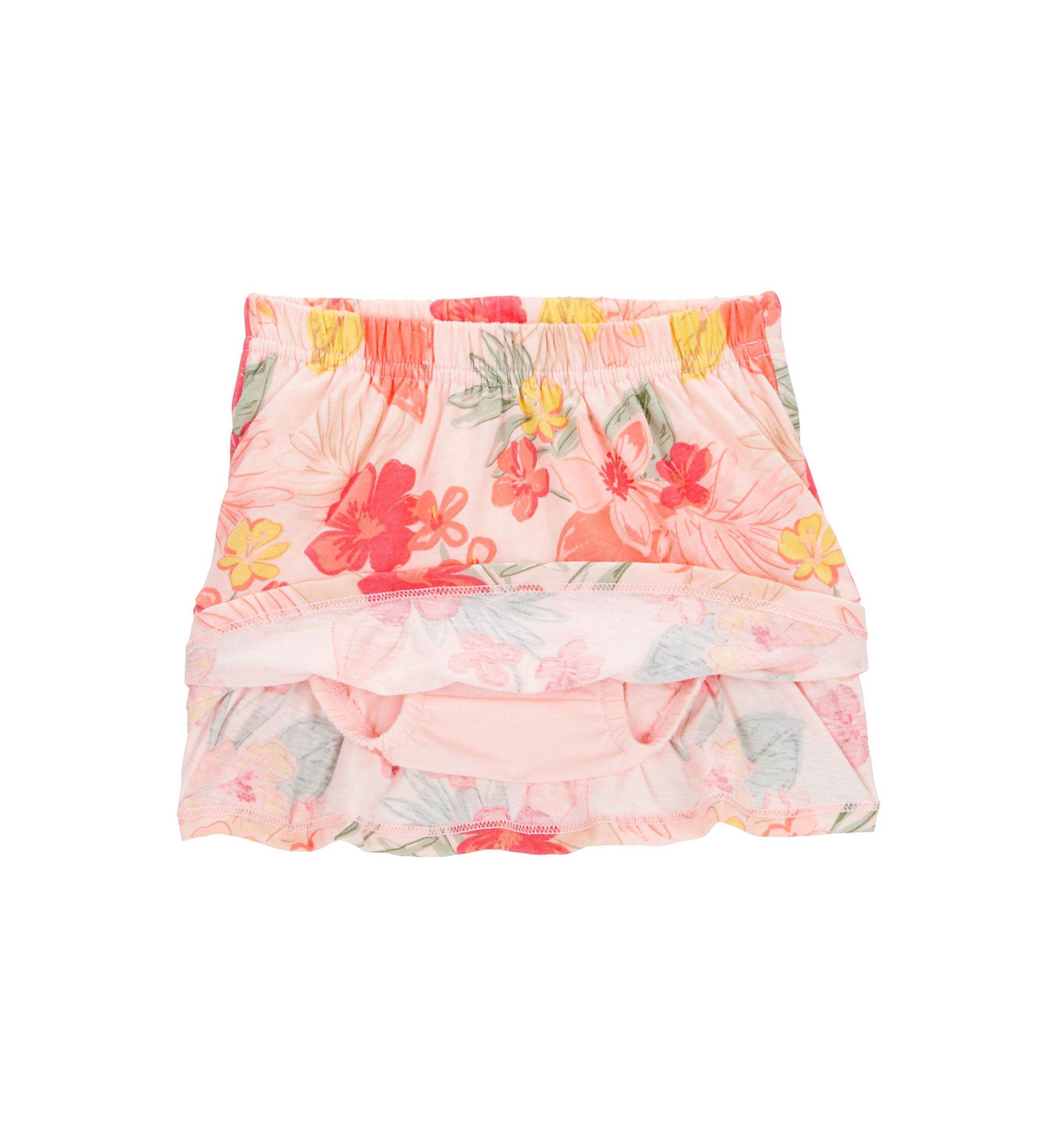 Baby Girls Tank Top and Printed Skort Set