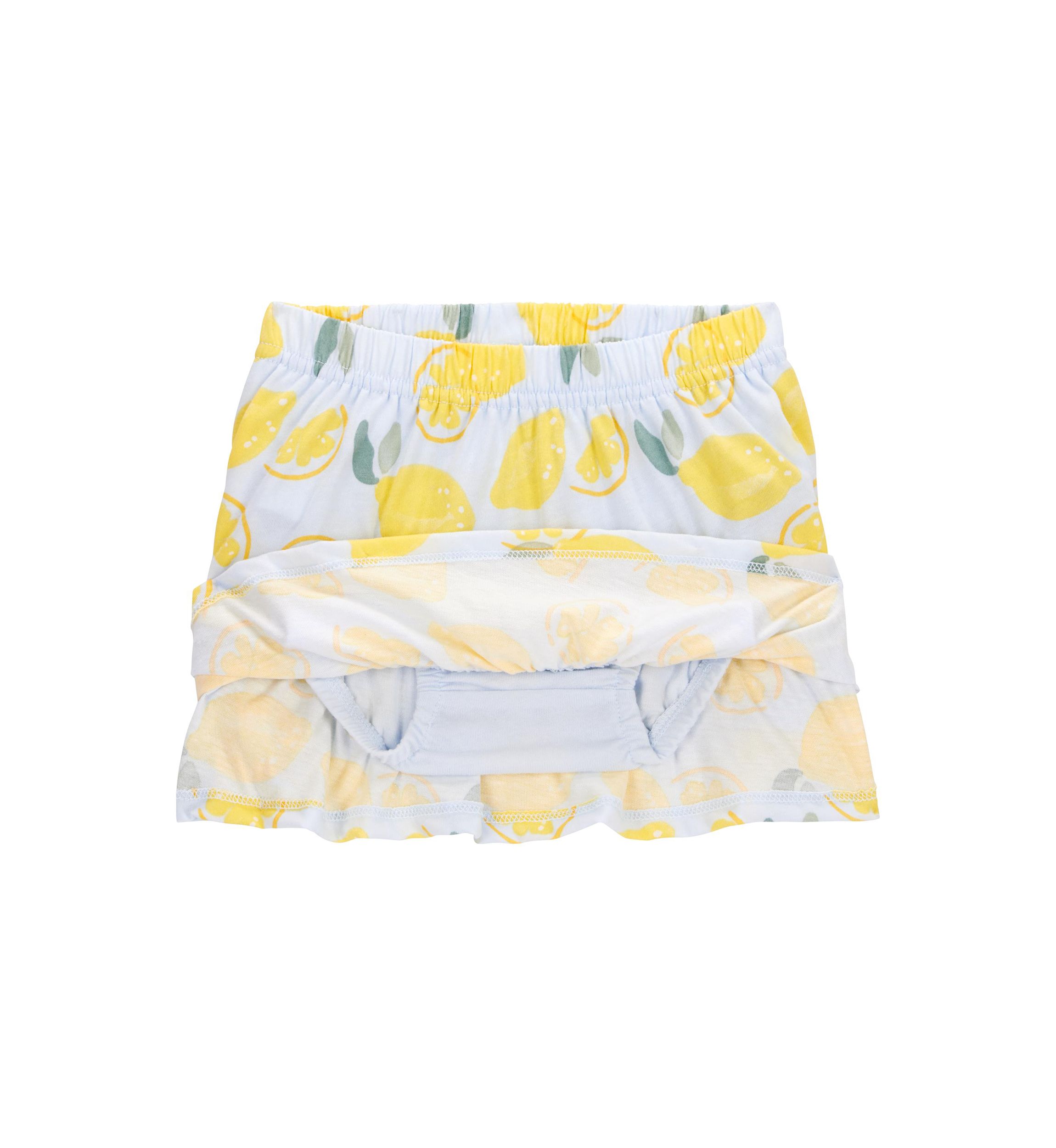 Baby Girls Lemon Printed Top and Skort Set