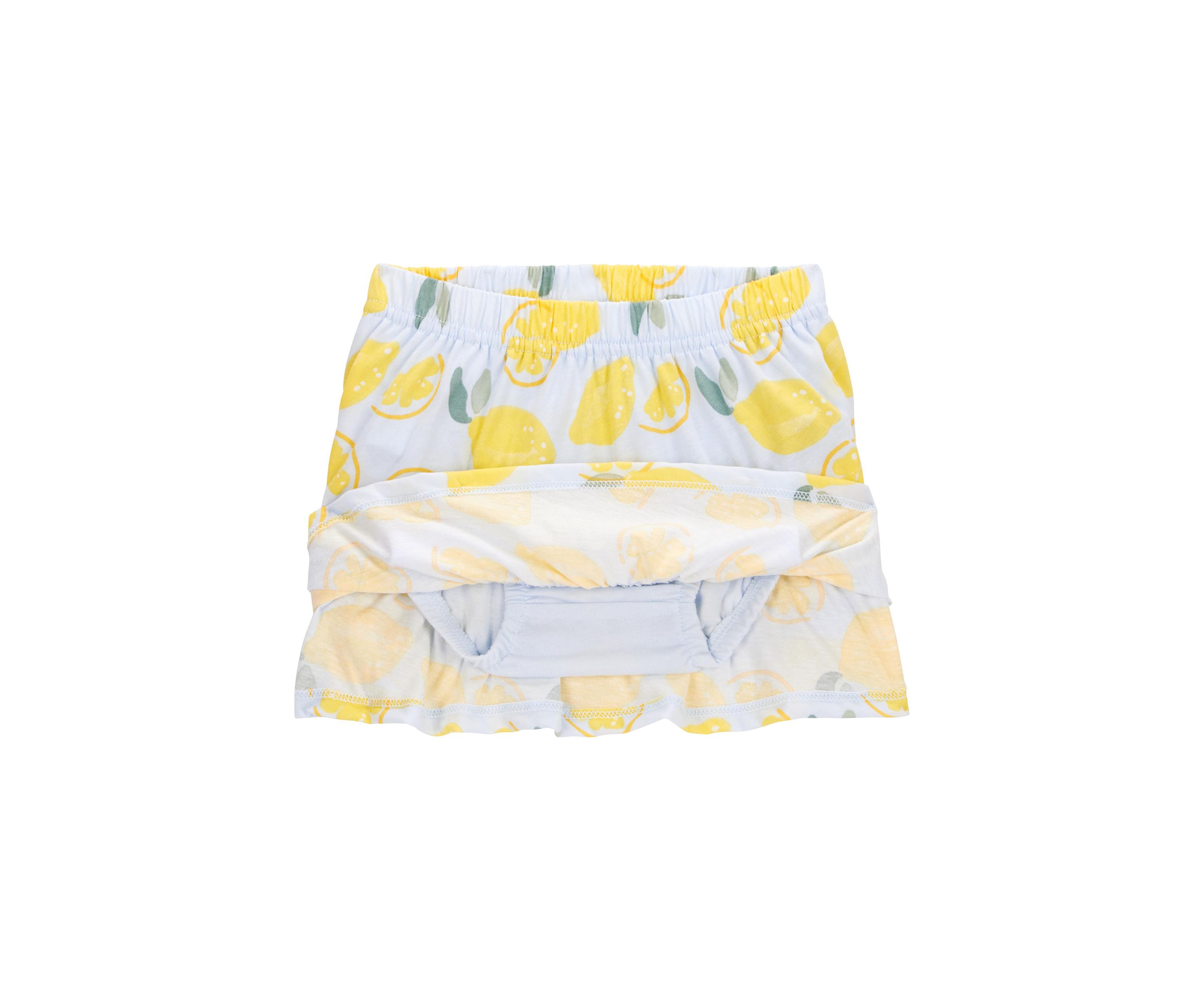 Baby Girls Lemon Printed Top and Skort Set