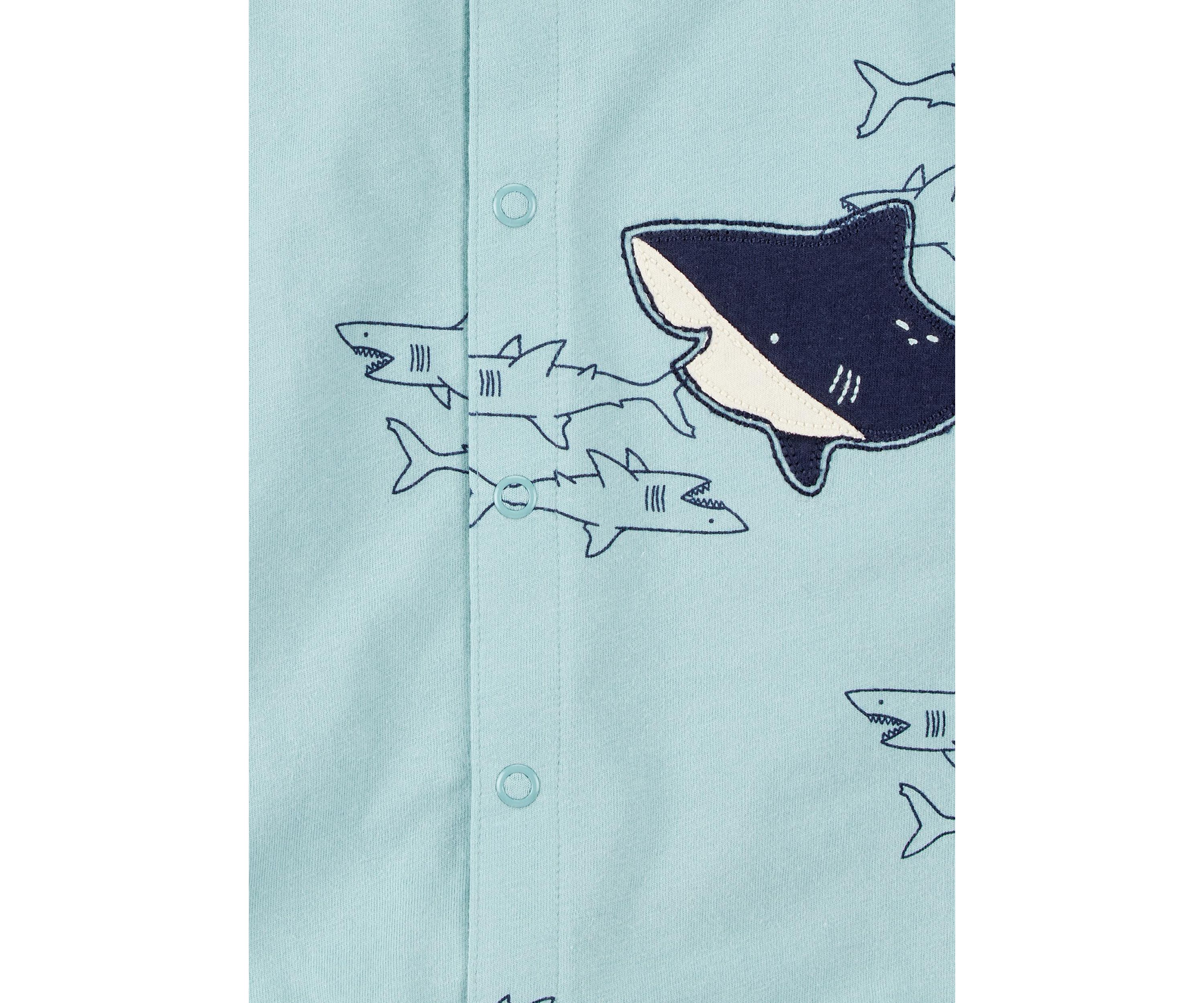 Baby Boys Shark Printed Romper