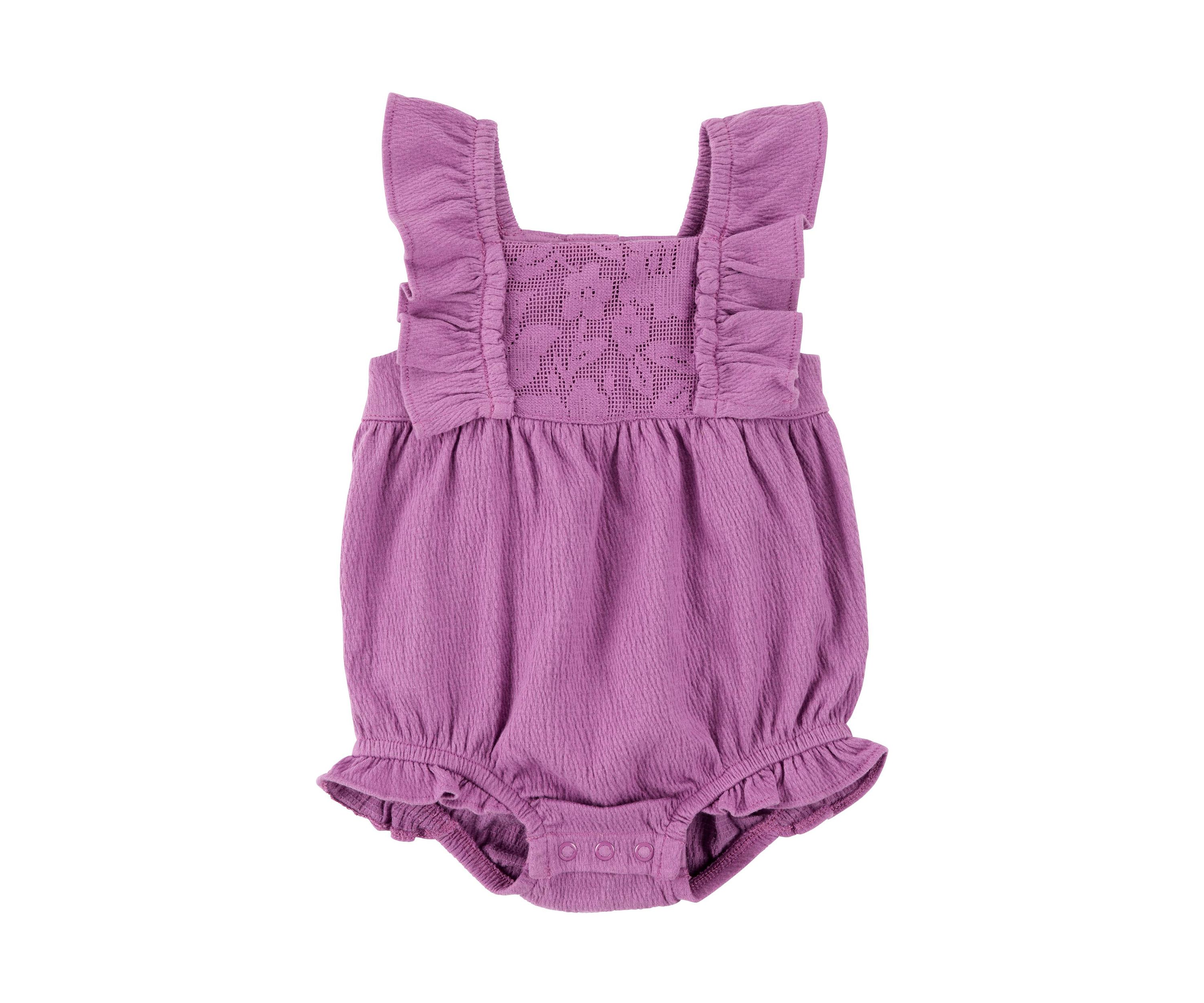 Baby Girls Flutter Sleeve One Piece Romper