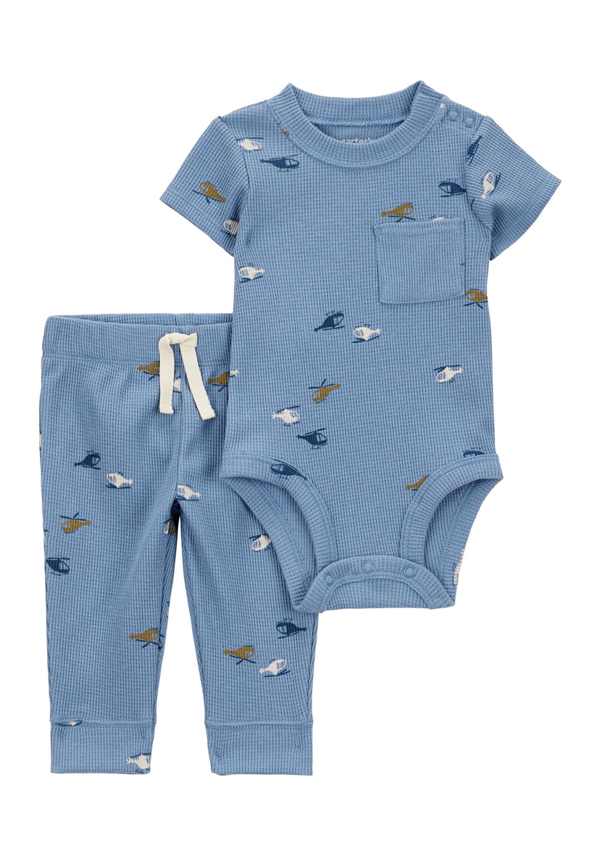 Baby Boys Printed Bodysuit and Pants Set