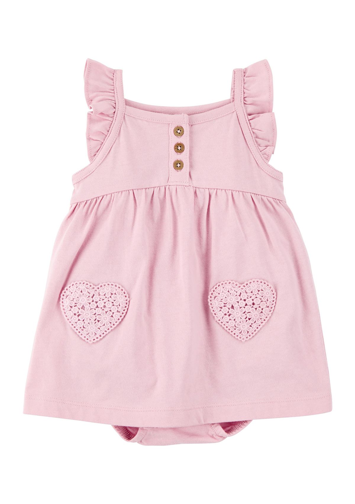 Baby Girls Flutter Sleeve Sunsuit