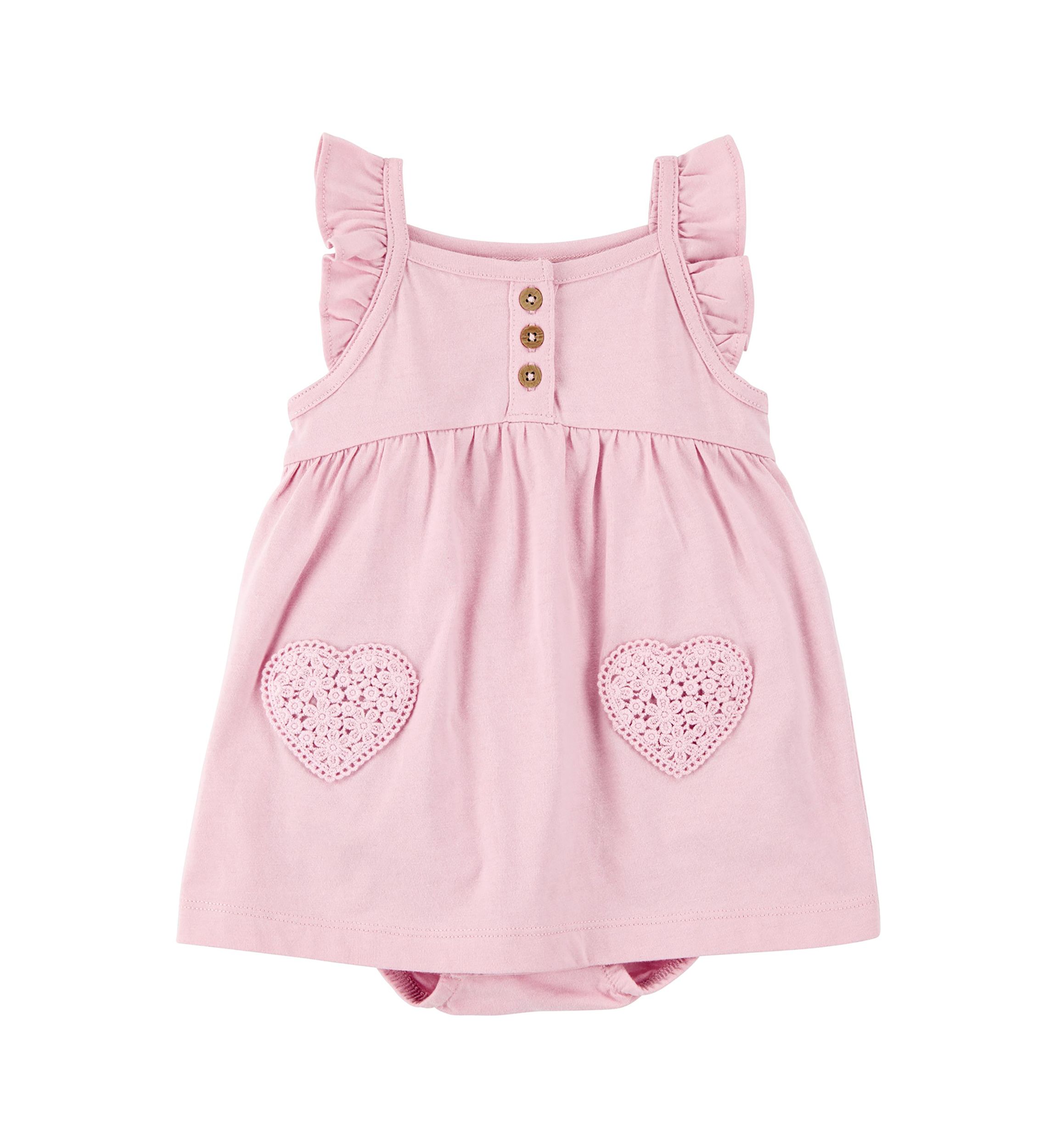 Baby Girls Flutter Sleeve Sunsuit