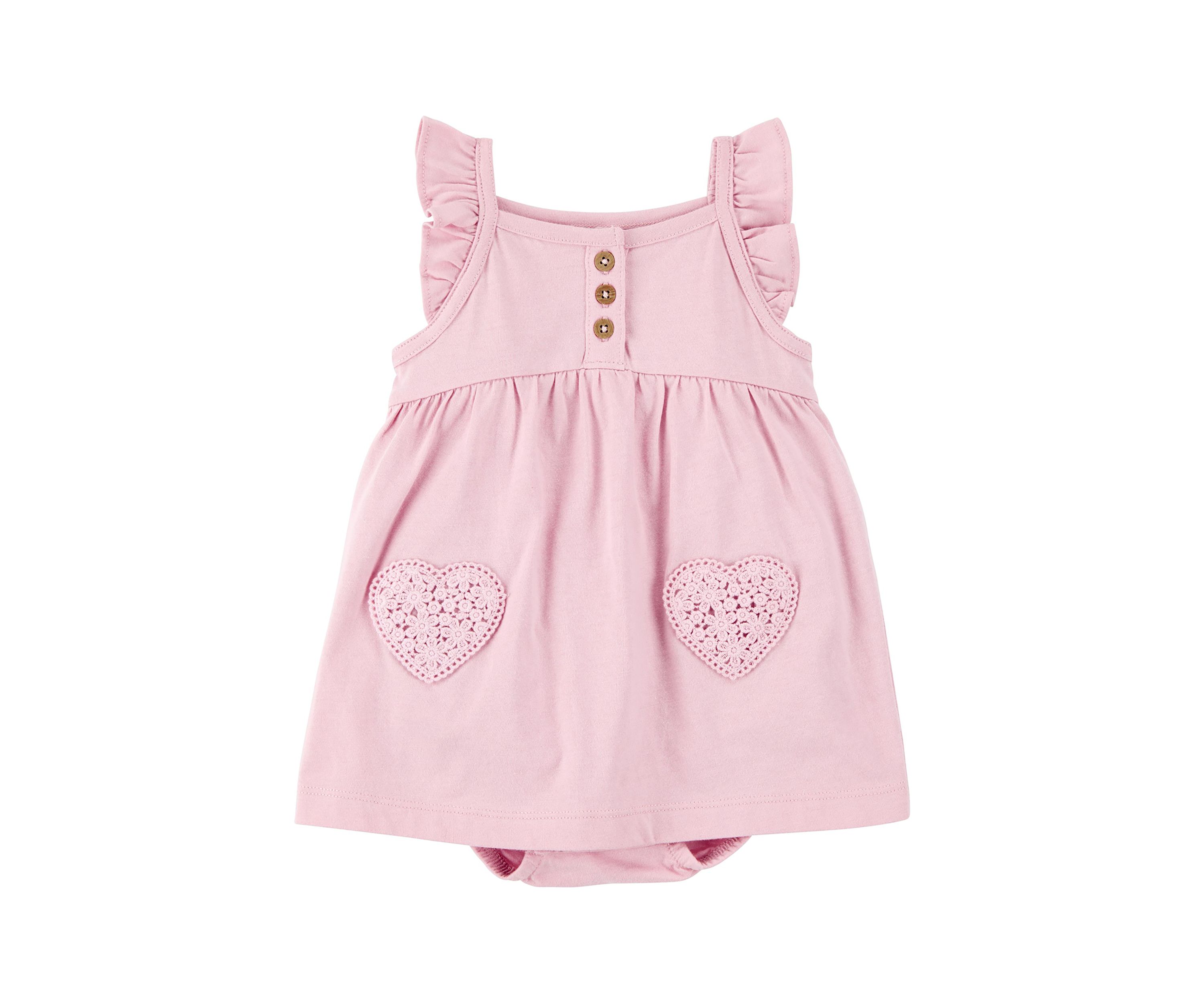 Baby Girls Flutter Sleeve Sunsuit