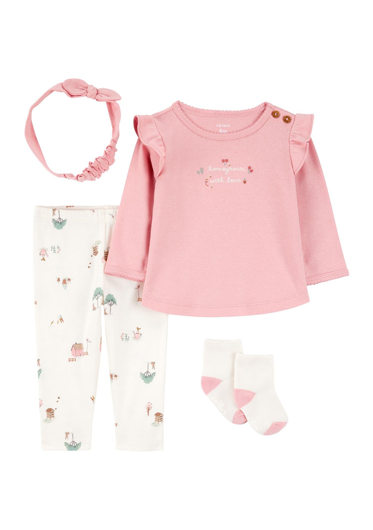 Baby Girls 4-Piece Legging Set 